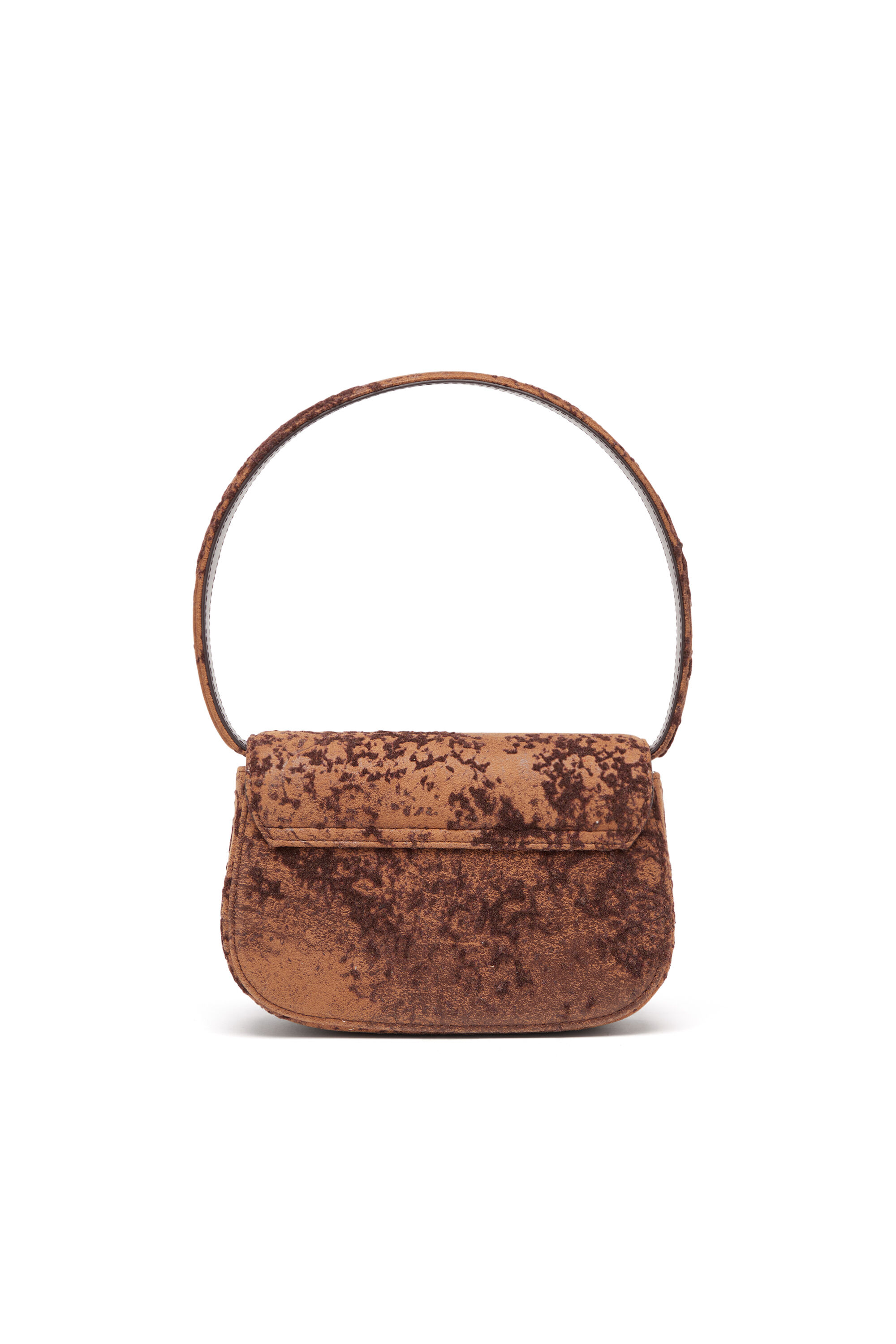 Diesel - 1DR, Woman's 1DR-Iconic shoulder bag in flocked fabric in Brown - 3