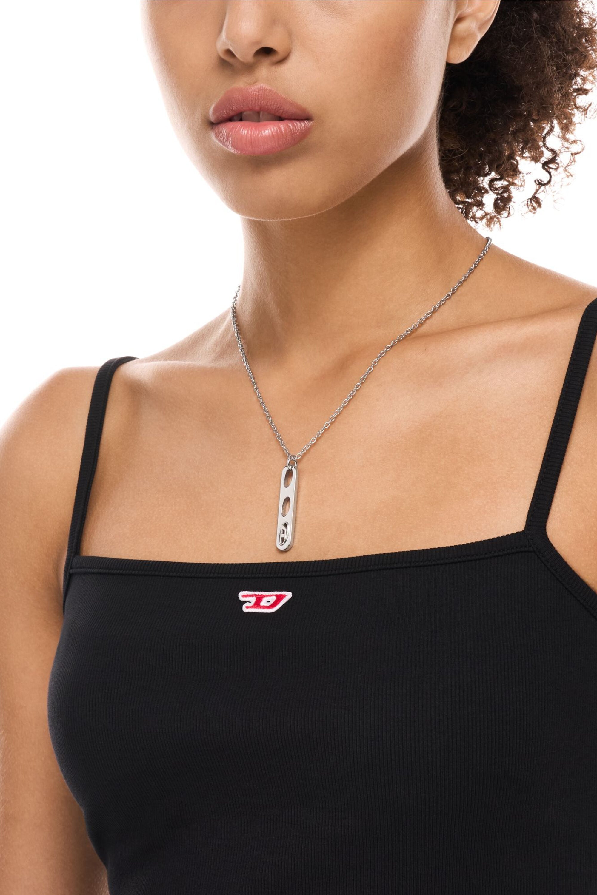 Women's Stainless Steel Pendant Necklace | Silver | Diesel {{Country}}