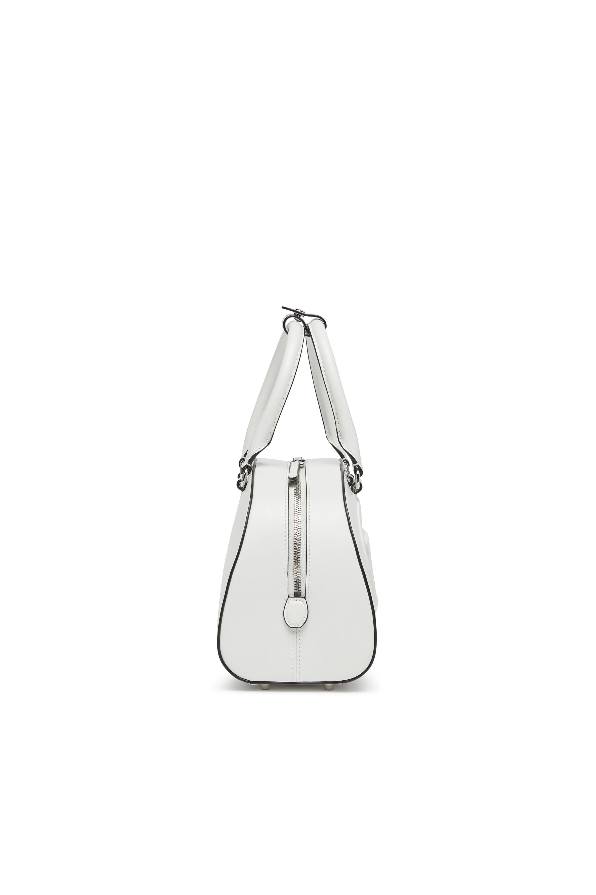 Women's 1DR Dome-Leather bowling bag | White | Diesel {{Country}}