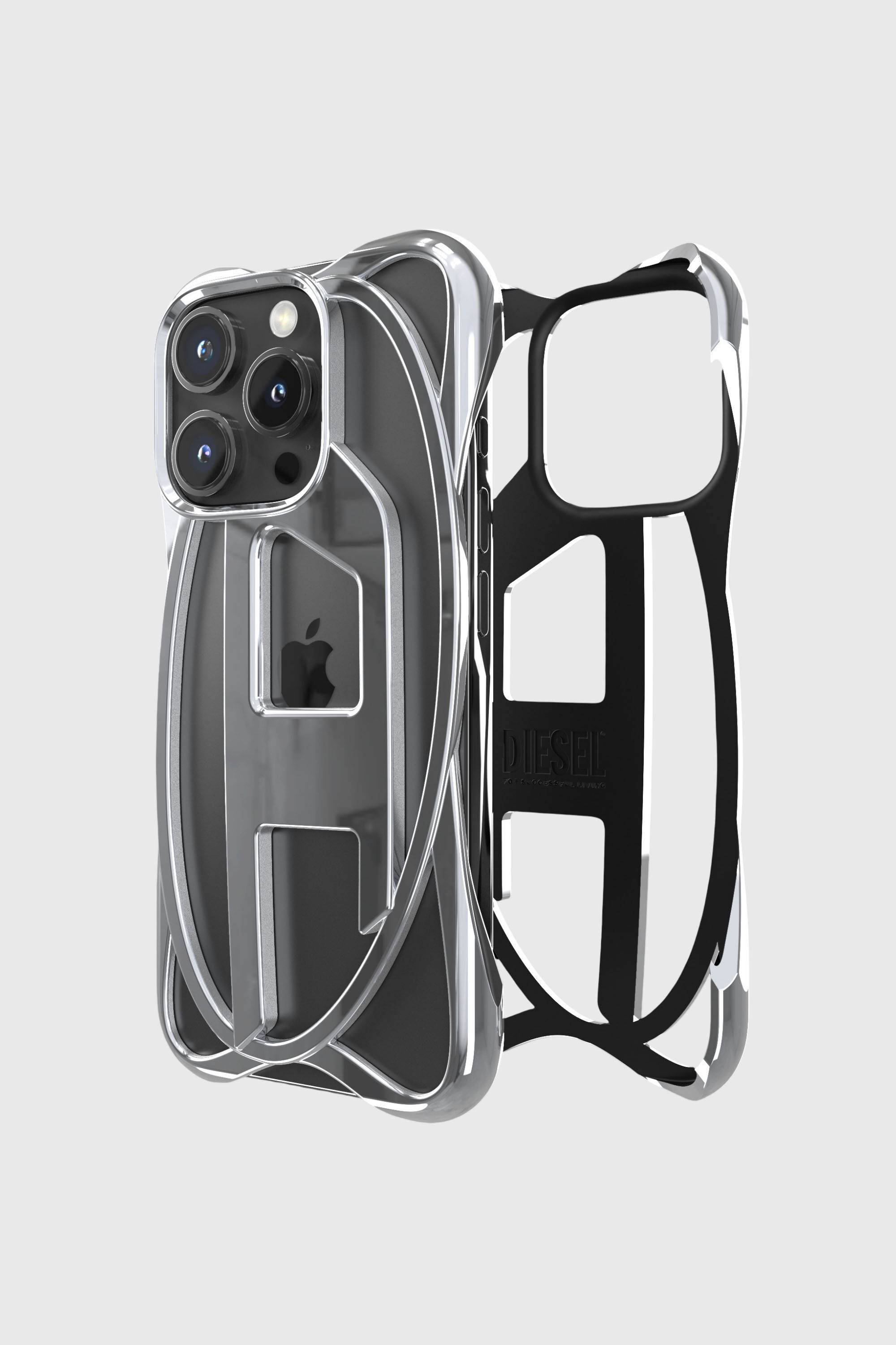 Diesel - 60267 CAGED D CASE, Unisex's Caged D Case iPhone 16 Pro in Grey - 1