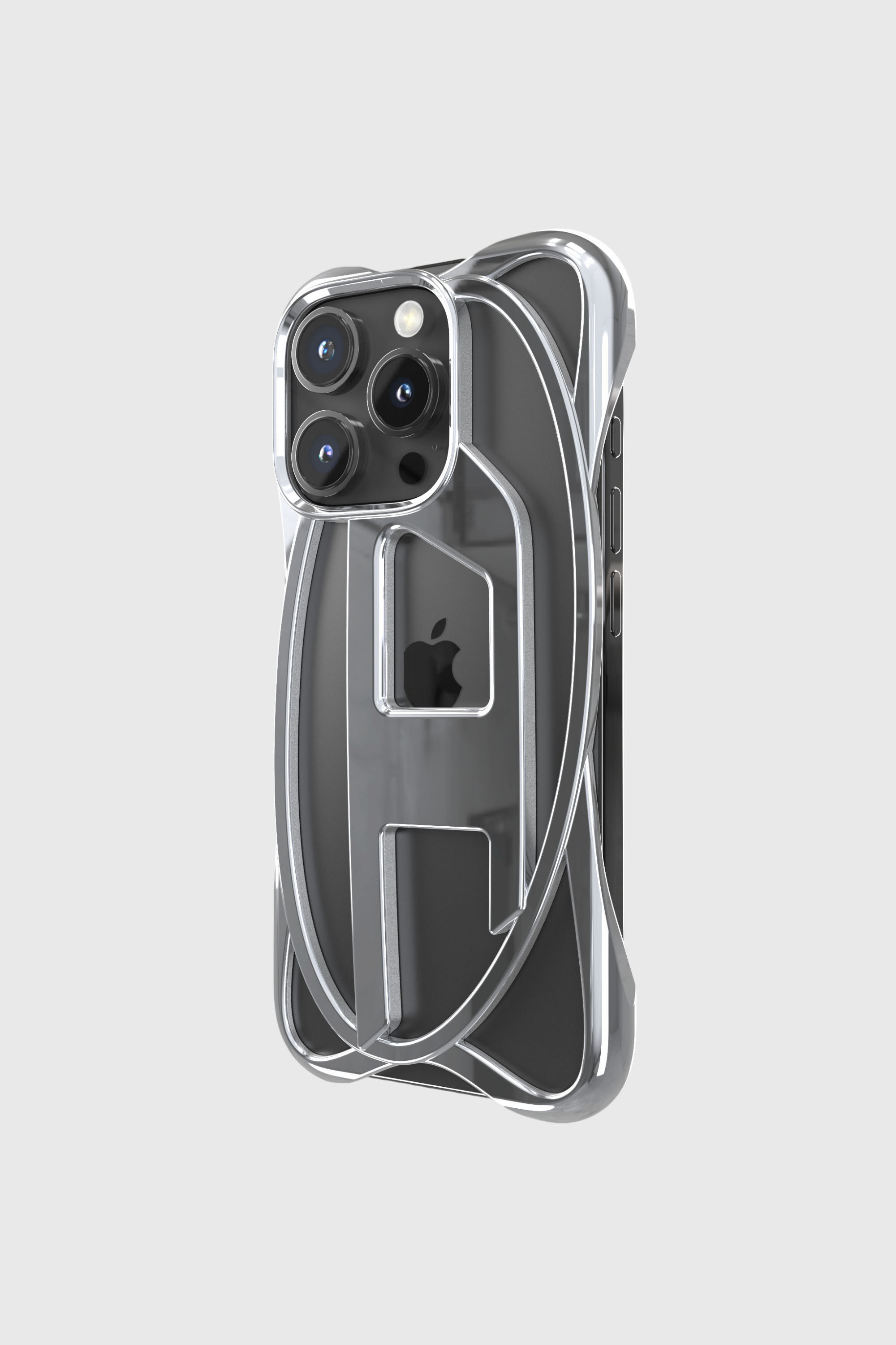Diesel - 60267 CAGED D CASE, Unisex's Caged D Case iPhone 16 Pro in Grey - 3