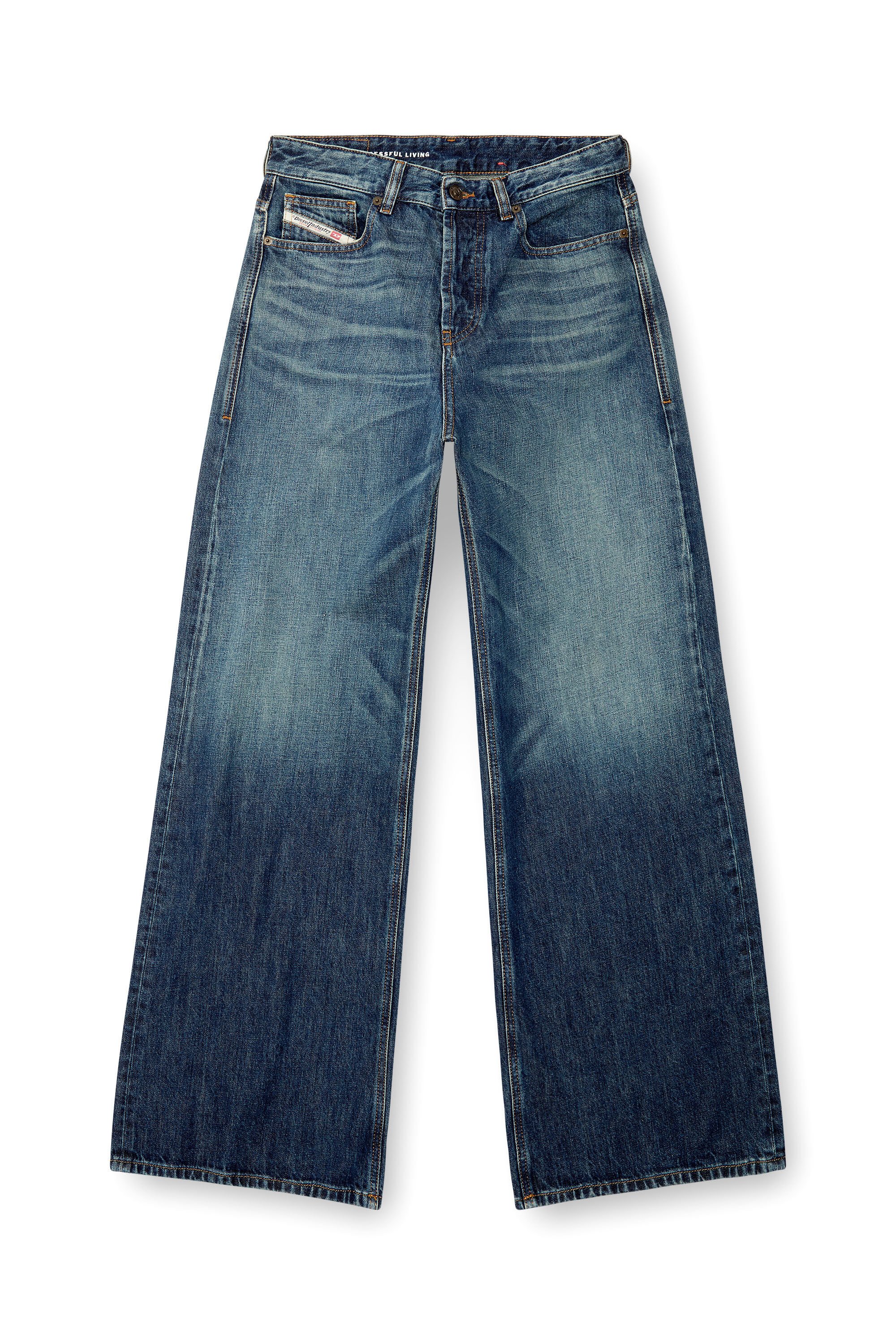 Diesel - Woman's Relaxed Jeans 1996 D-Sire 09H59, Dark Blue - 2