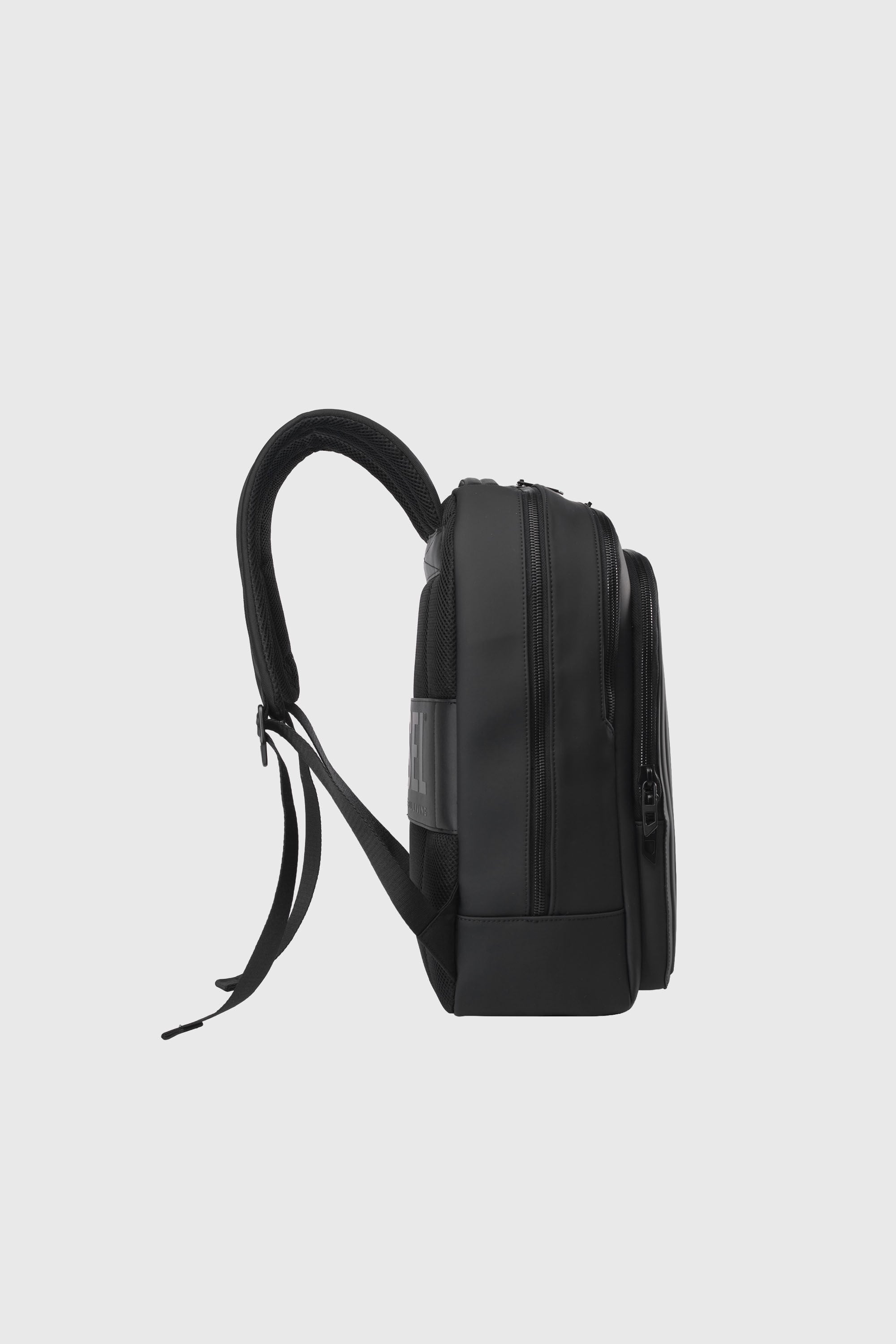 Diesel - DIESEL ALUMINUM BACKPACK DSB003, Unisex's Functional business backpack in Black - 4