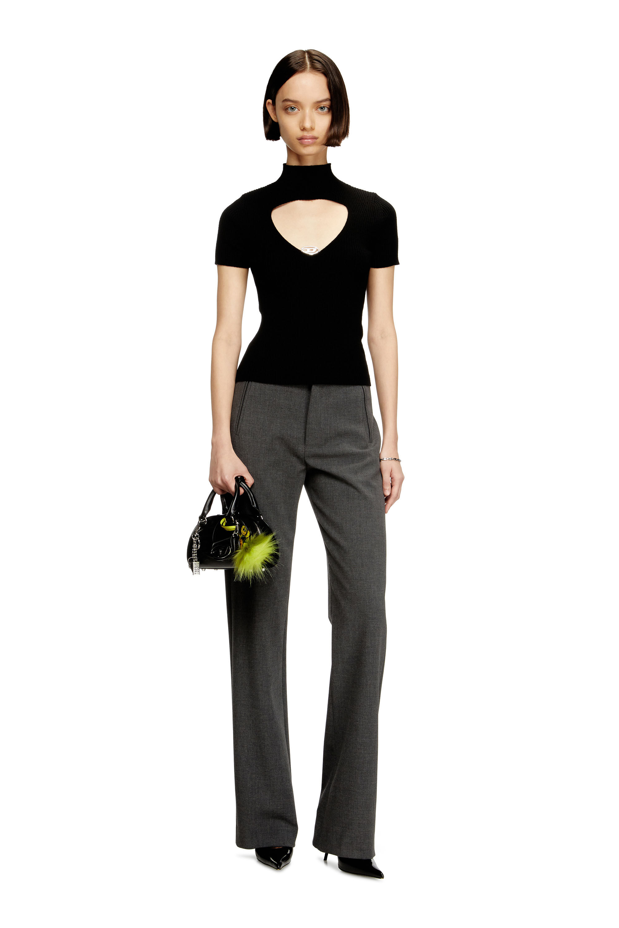 Diesel - M-OLIVE, Woman's Cut-out wool-knit top in null - 1