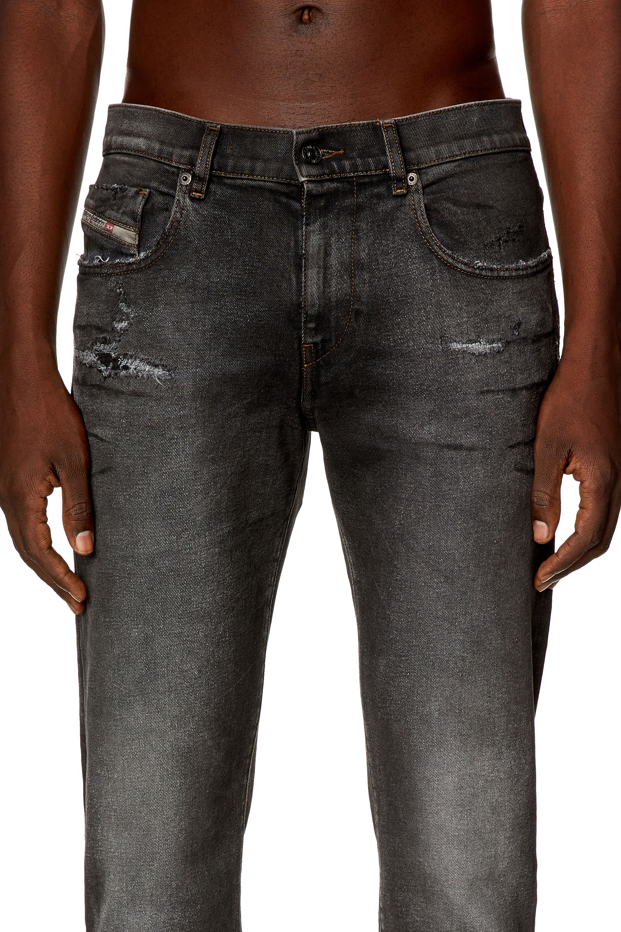 Diesel - Man Slim Jeans 2019 D-Strukt E9D78, Black/Dark grey - Image 4