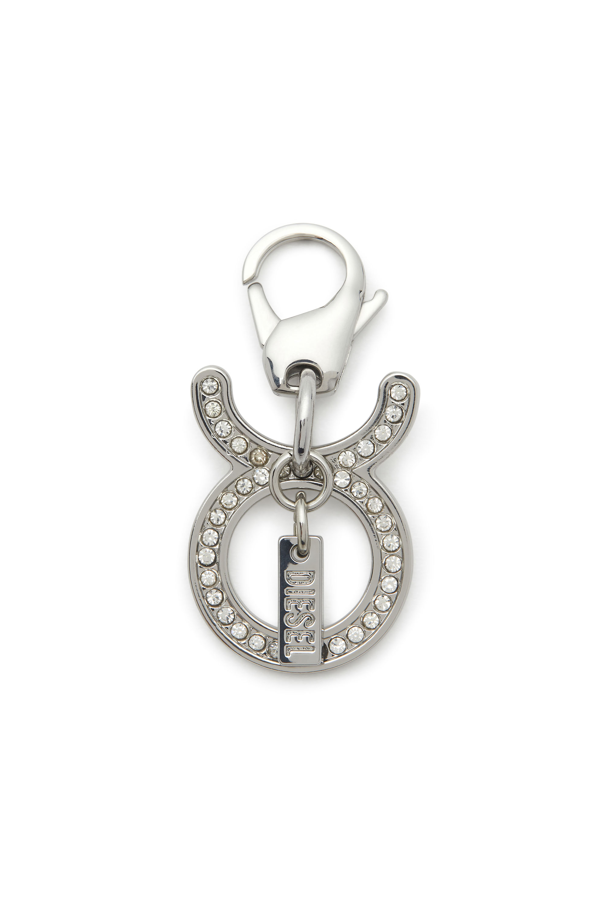 Diesel - CHARM TAURUS, Unisex's Metal Taurus charm with rhinestones in Silver - 1