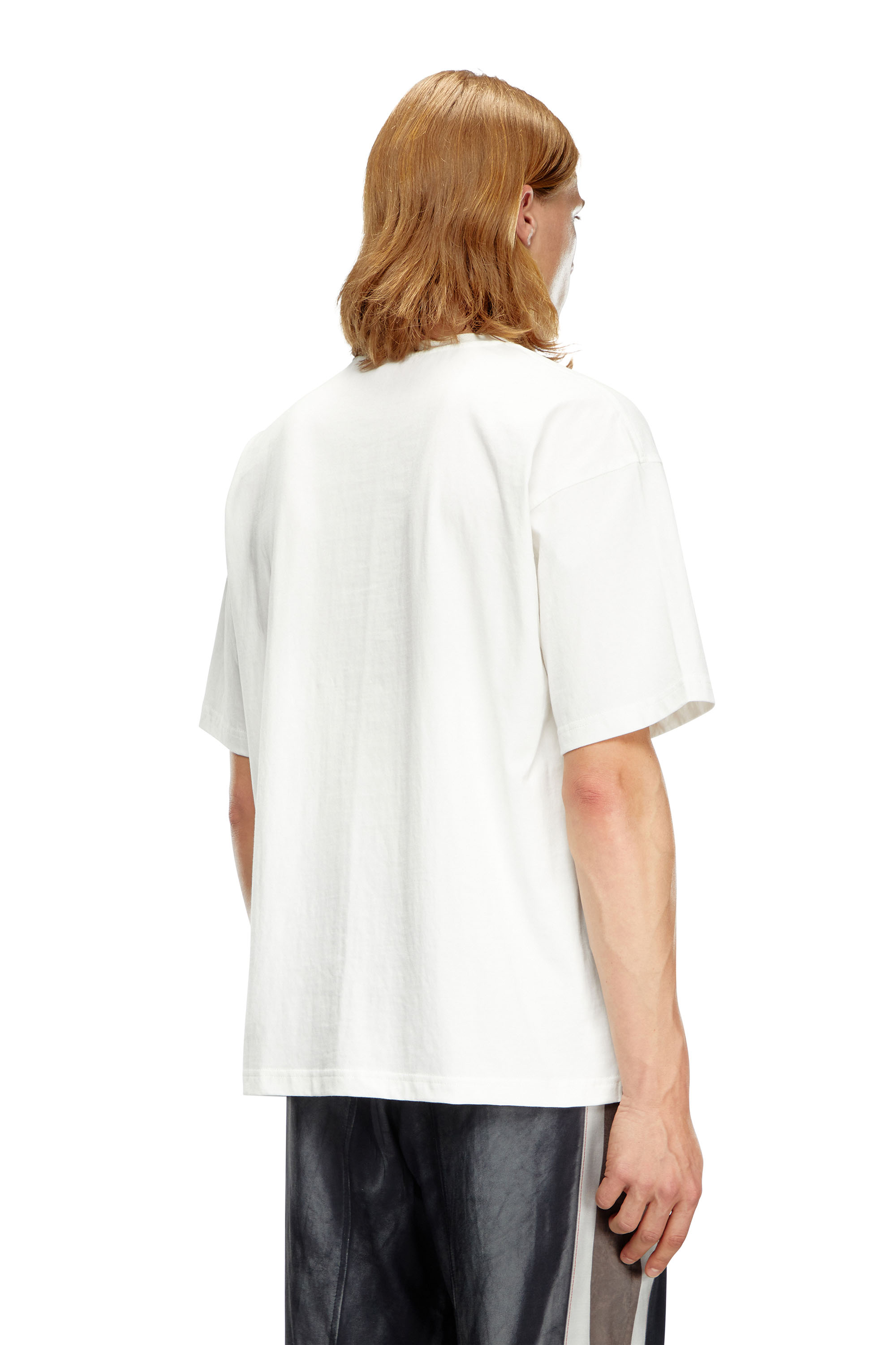 Diesel - T-BOXT-Q22, Man's Faded T-shirt with Oval D print in White - 4