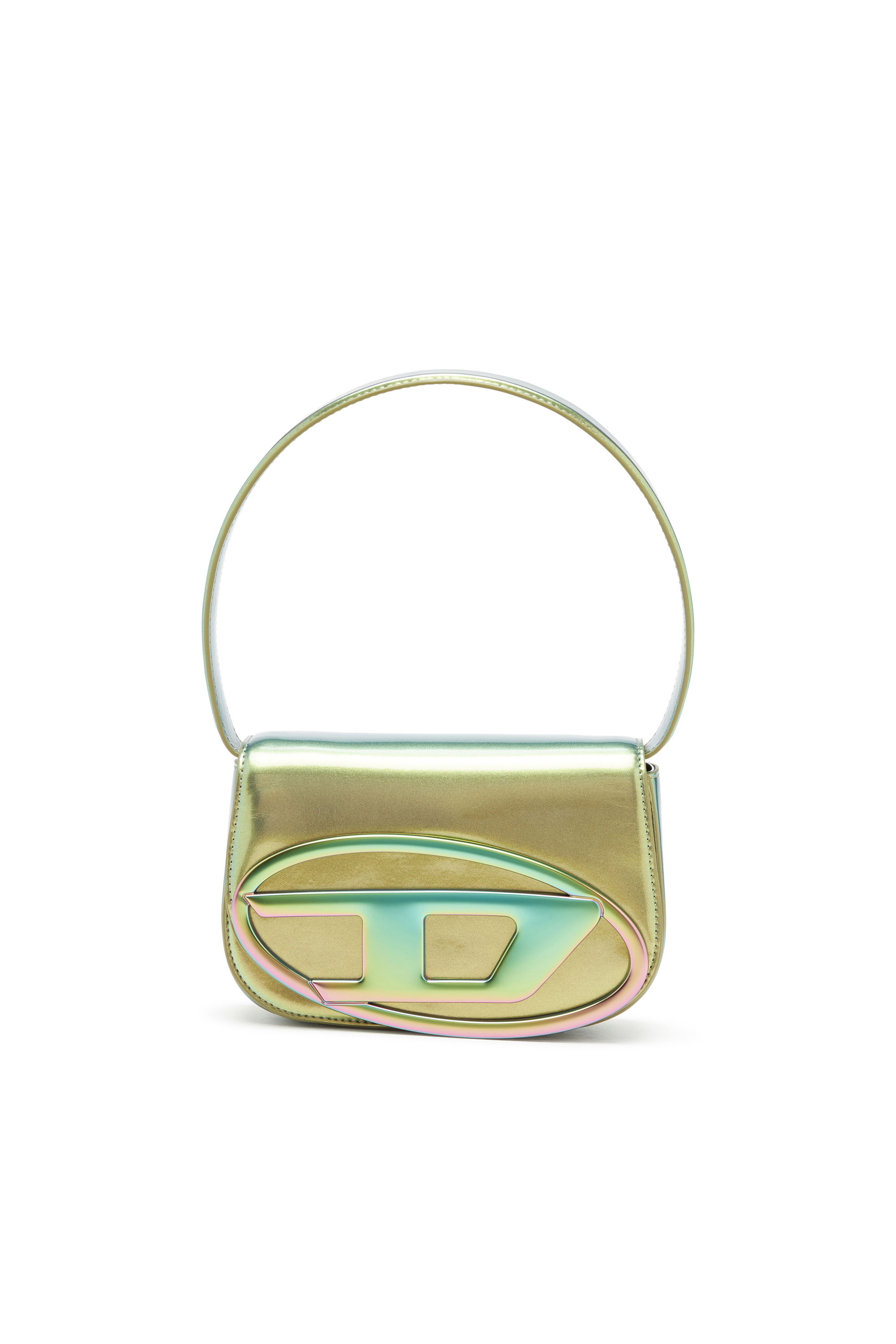 Diesel - 1DR, Woman's 1DR-Iconic shoulder bag with iridescent effect in Yellow/Green - 6