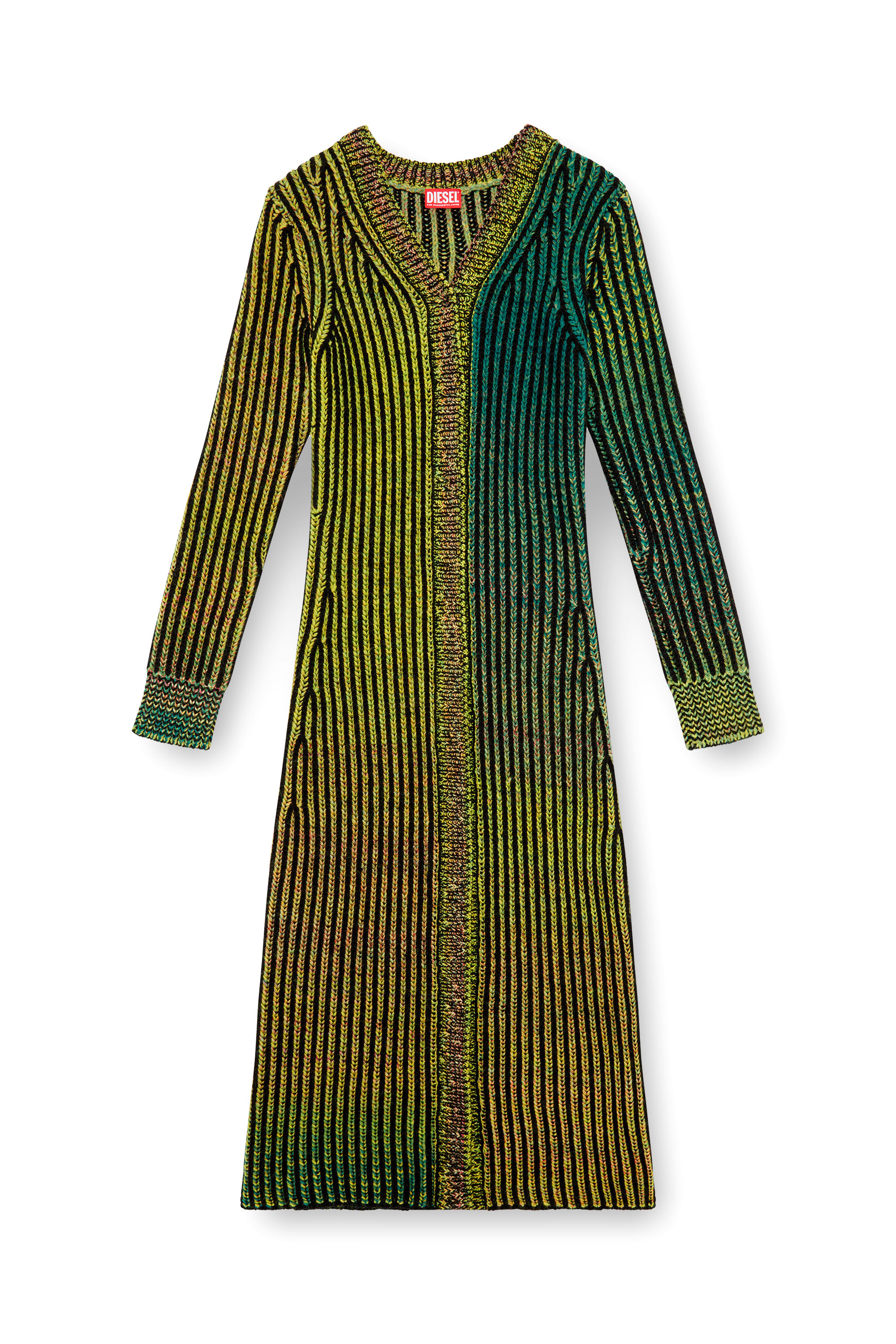 Diesel - M-ORIS, Woman Coatigan in dégradé knit in Green - Image 4