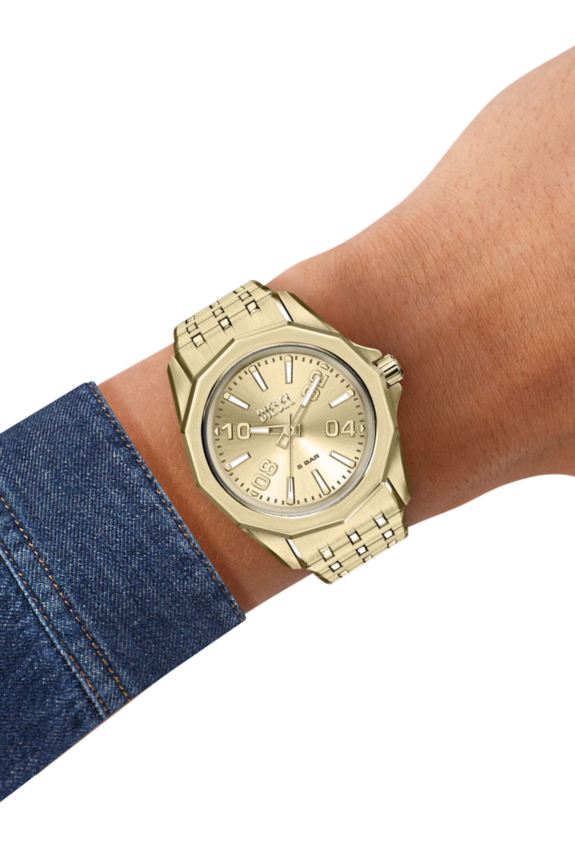Diesel - DZ2239 WATCH, Man's Stinger gold-tone stainless steel watch in Gold - 7