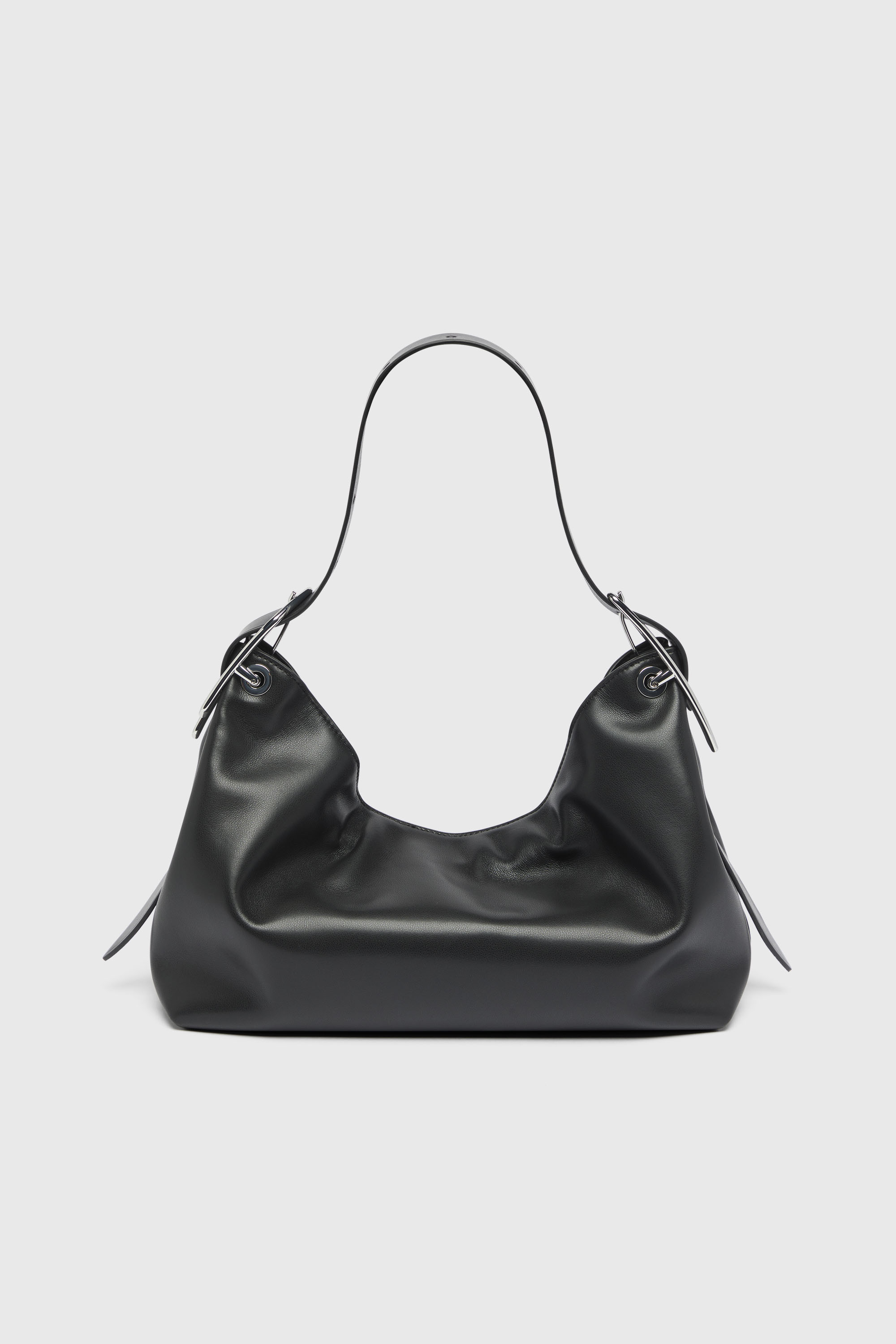 Diesel - D-LINE HOBO S, Woman's D-Line-Leather shoulder bag in Black - 2
