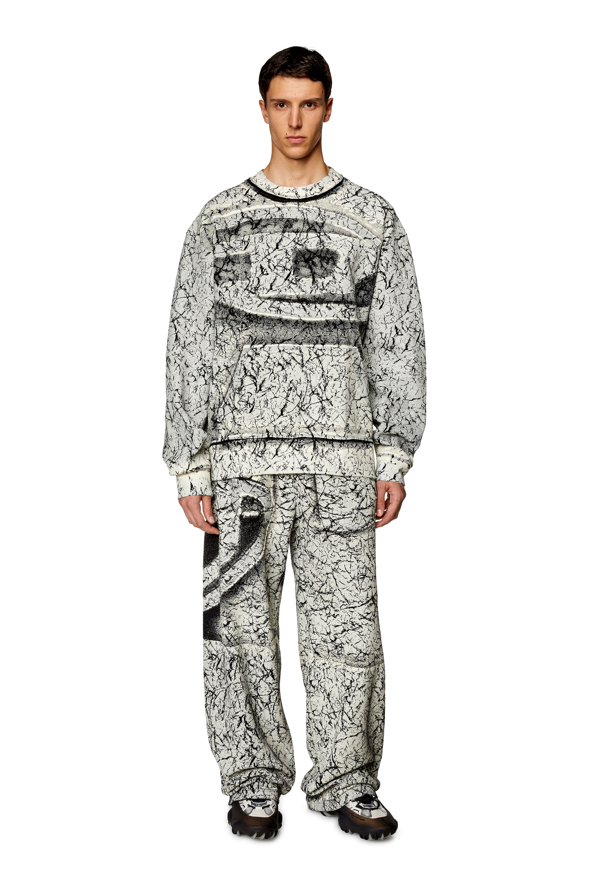 Diesel - P-MARKOVAL, Man Track pants with cracked coating in Multicolor - Image 2