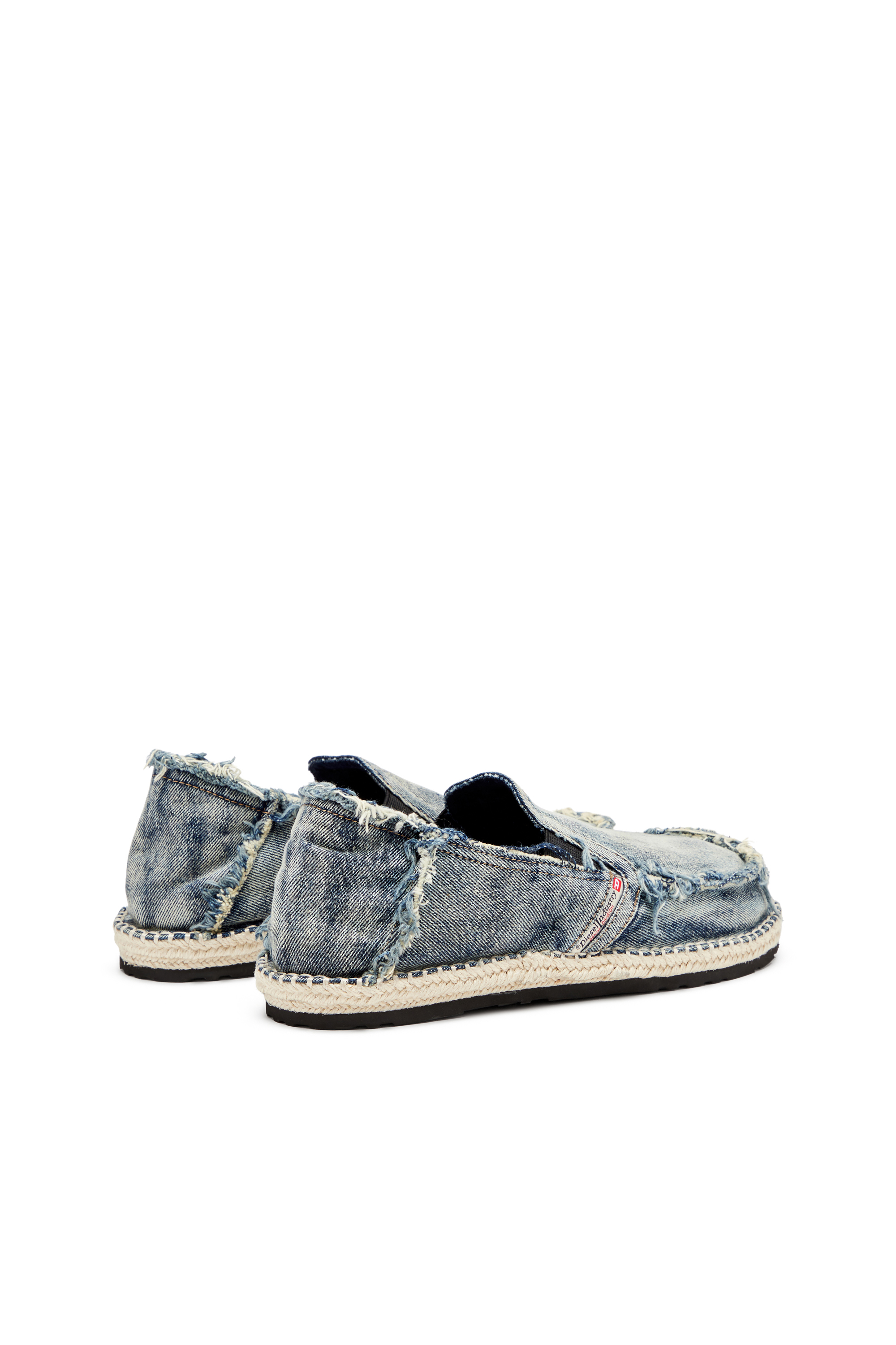 Diesel - D-LUKAS ESP, Man's D-Lukas-Espadrille loafers in distressed denim in Light Blue - 3