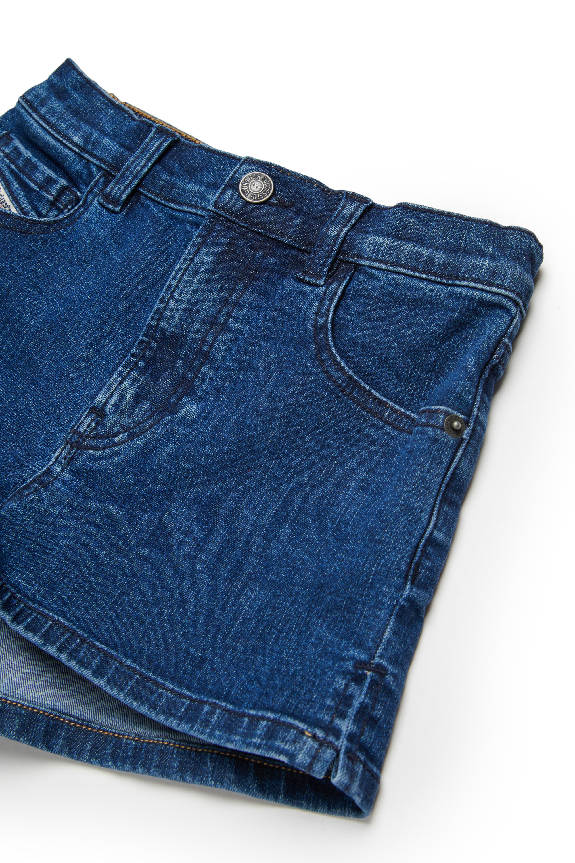 Diesel - PBOYSHORT-S, Woman's Shorts in stretch denim in Dark Blue - 3