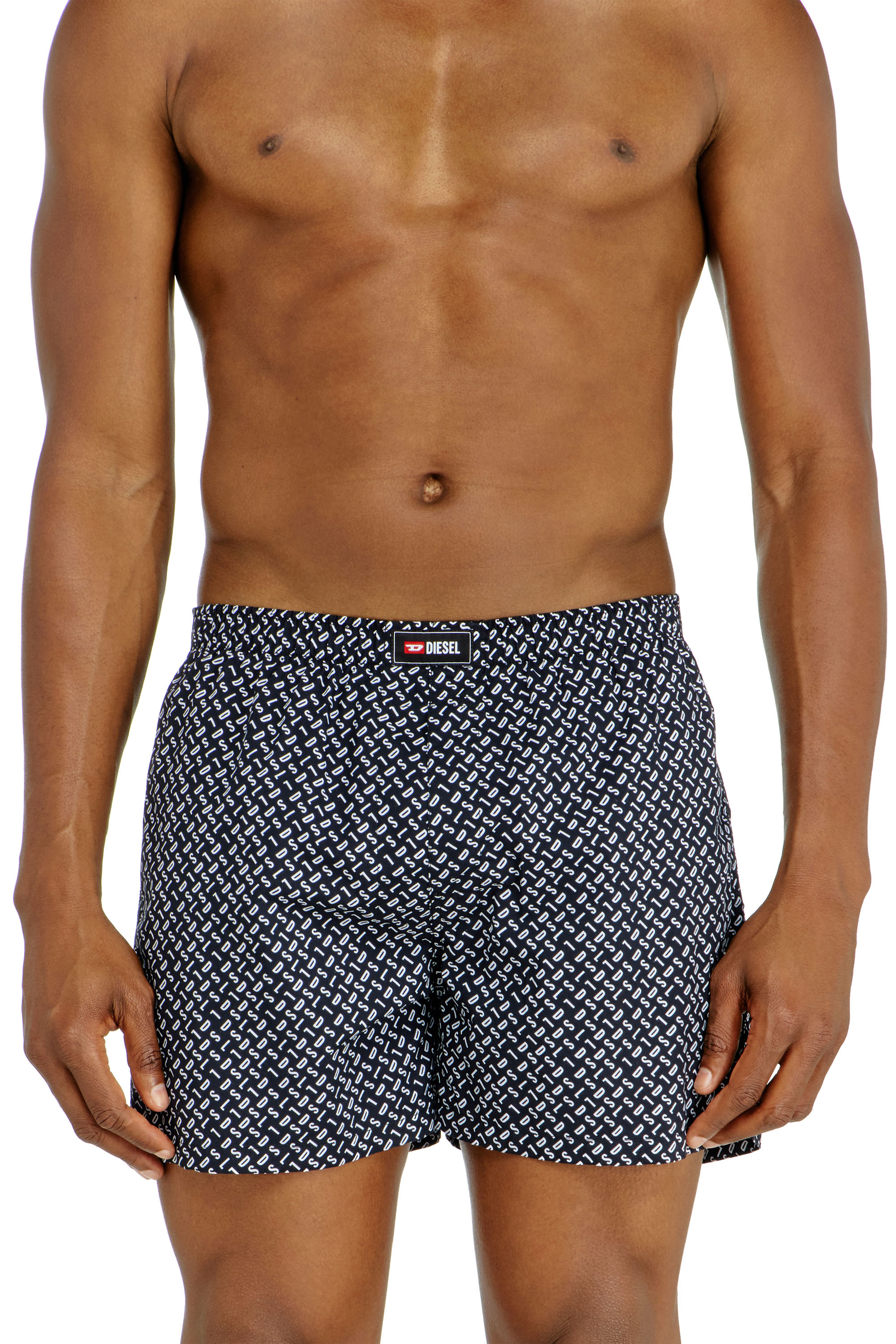 Diesel - RYAN-D-CORE-3PACK, Man's Three-pack cotton boxers solid and all-over DSL print in Multicolor - 2