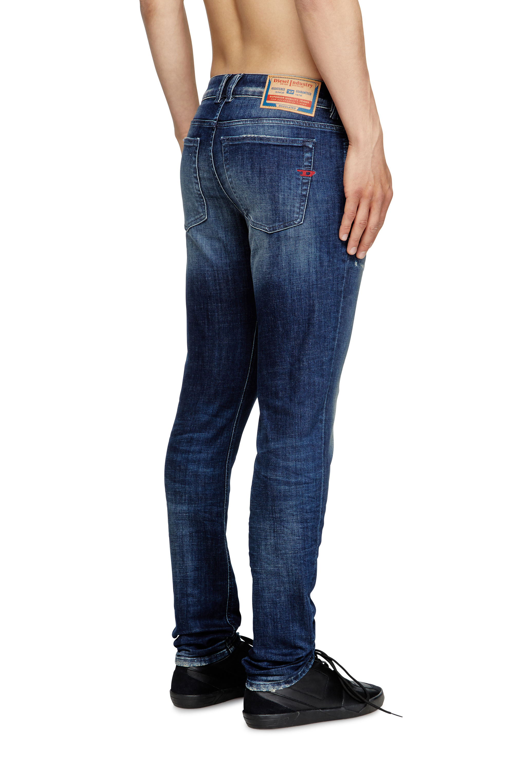 Skinny Jeans 1979 Sleenker 09L97, Dark Blue Diesel - Man's Skinny Jeans 1979 Sleenker 09L97, Dark Blue - 4