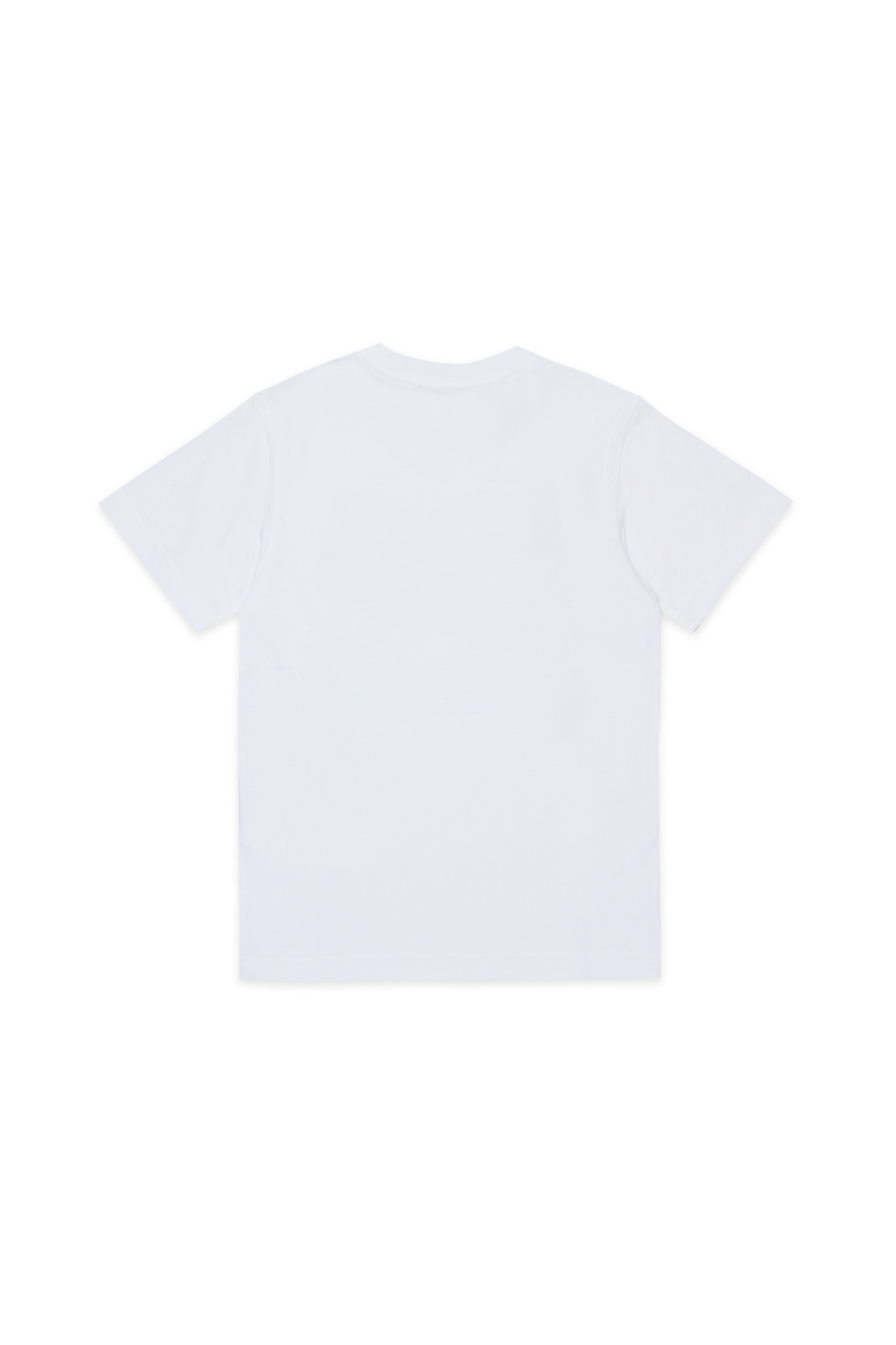 Diesel - TADJUSTQ10, Man's Cotton T-shirt with logo print in White - 2