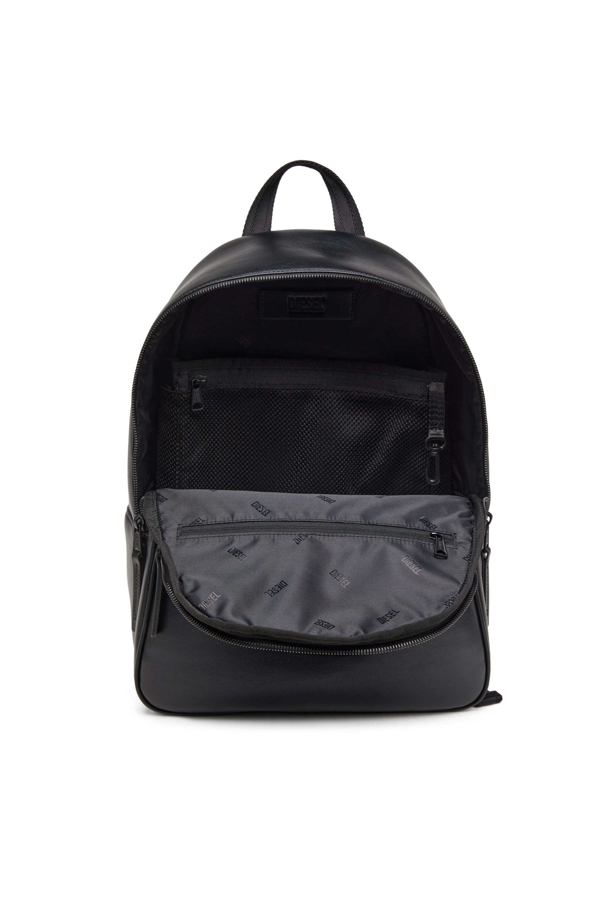 Diesel - HOLI-D BACKPACK M, Man's Backpack in neoprene and PU in Black - 4