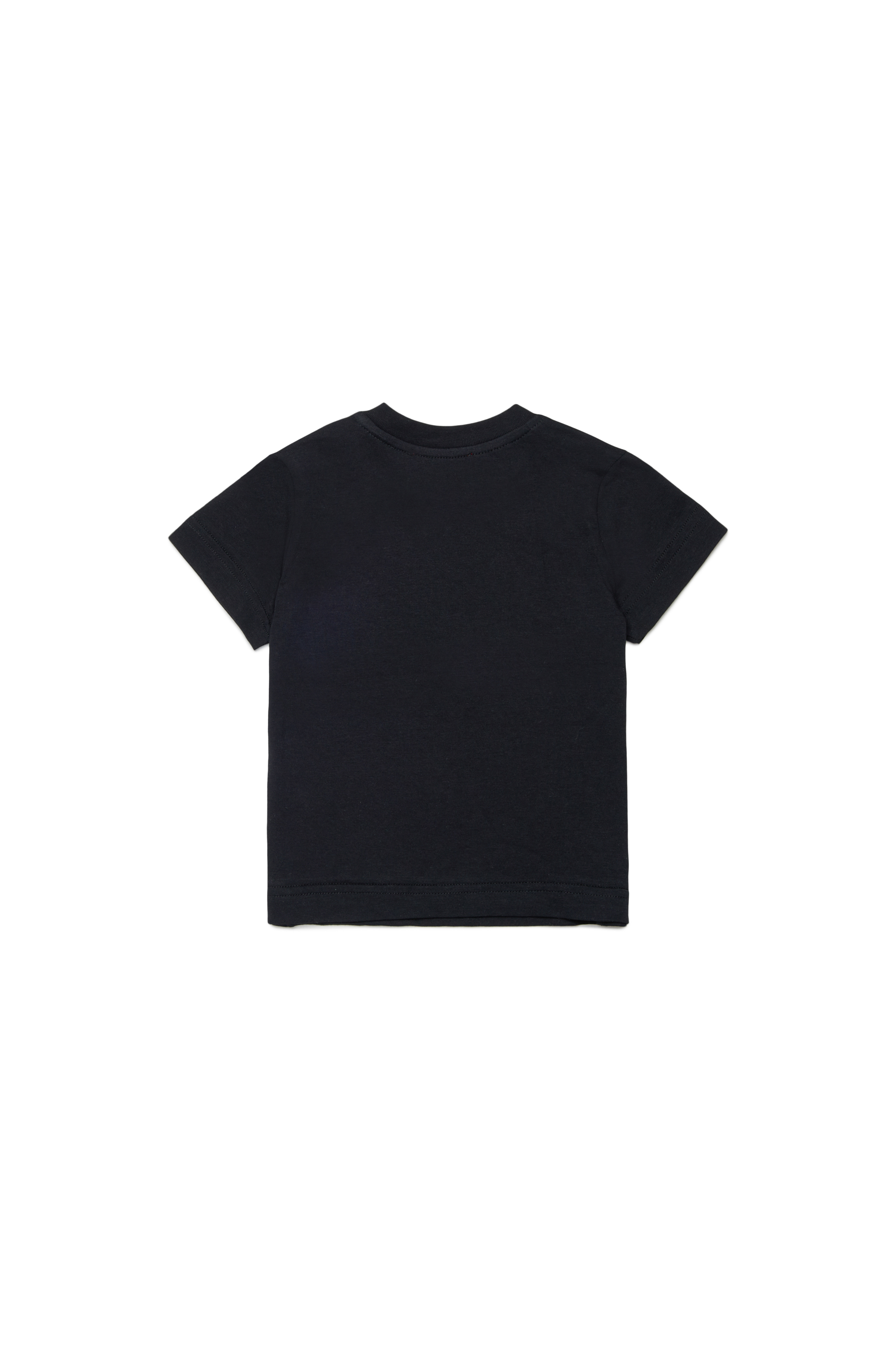 Diesel - TDIRB, Man's Cotton T-shirt with fire-effect print in Black - 2