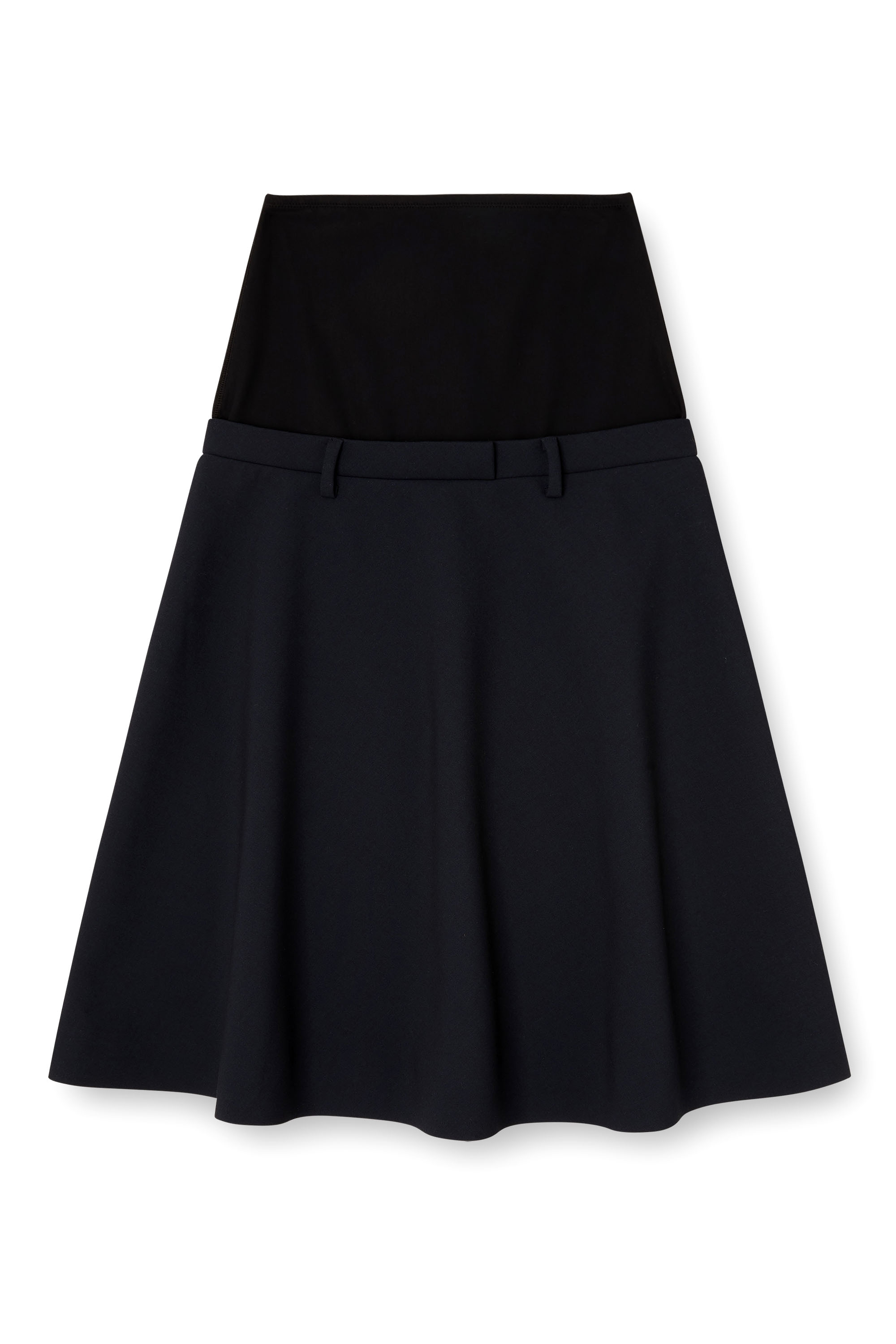 O-GRACE-BOND, Dark Blue Diesel - O-GRACE-BOND, Woman's Drop-waist skirt in neoprene-bonded fabric in Dark Blue - 2