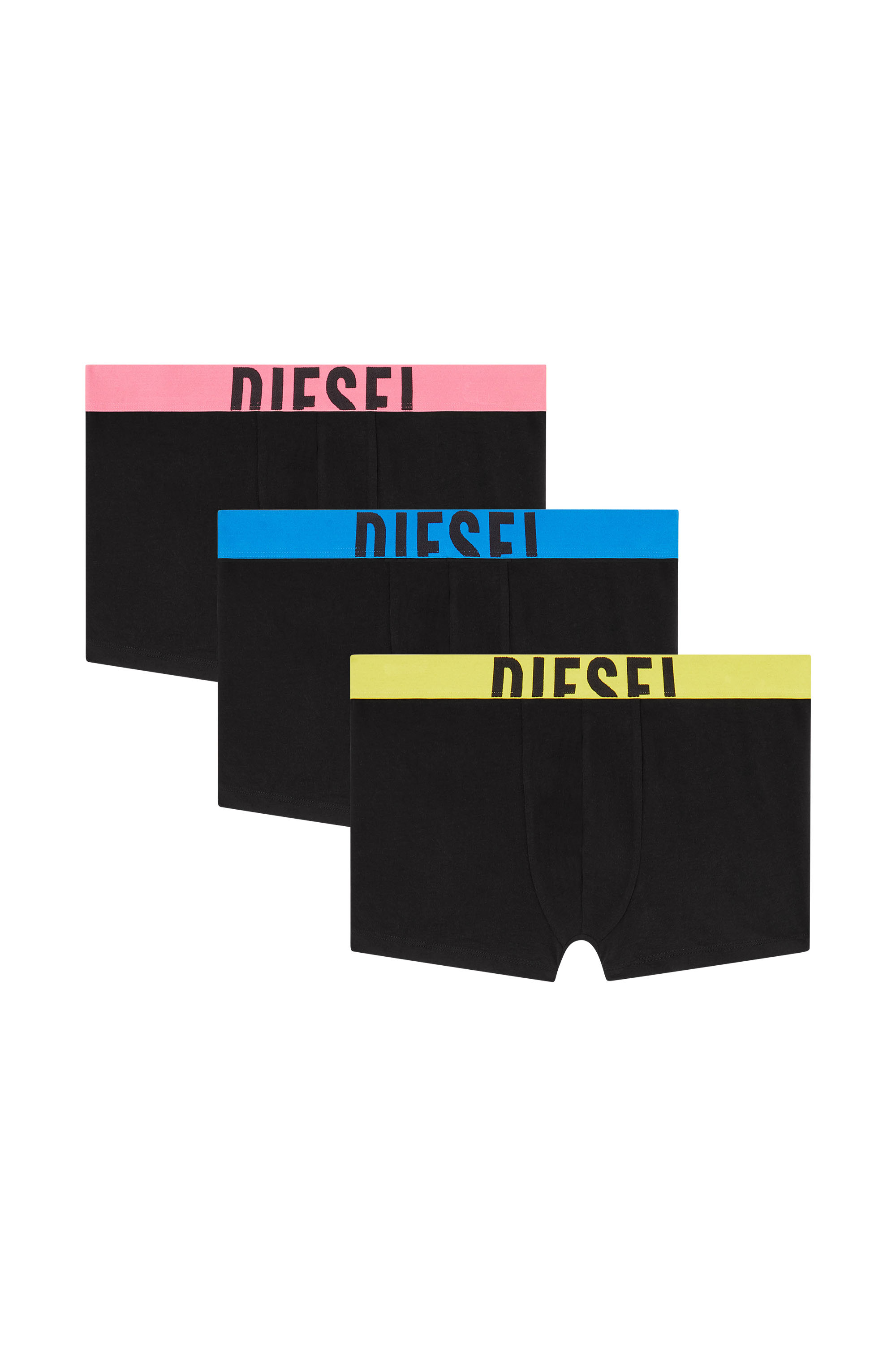 Diesel - DAMIEN-D-POP-3PACK-40, Man's Three-pack boxer briefs in stretch cotton in Black - 1