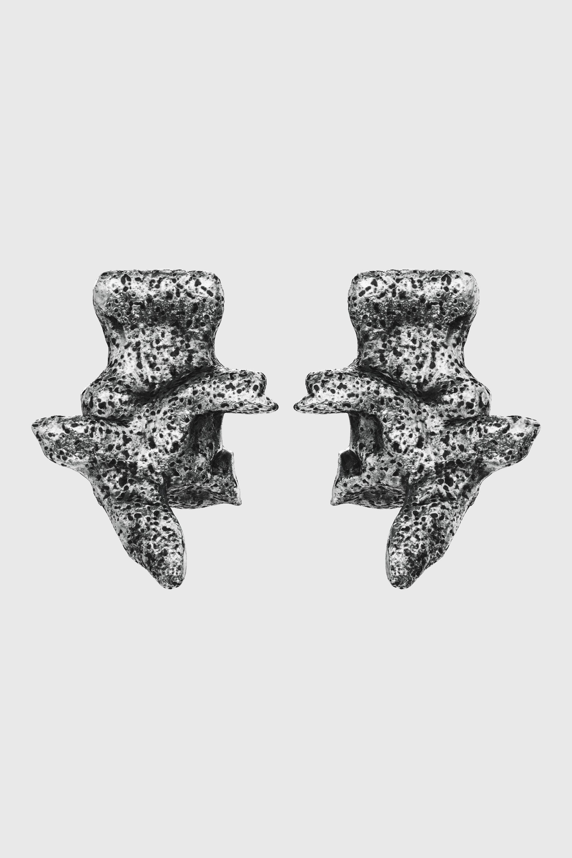 Diesel - DX1710040 JEWELLERY, Unisex's Silver-tone stud earrings in Dark grey - 1