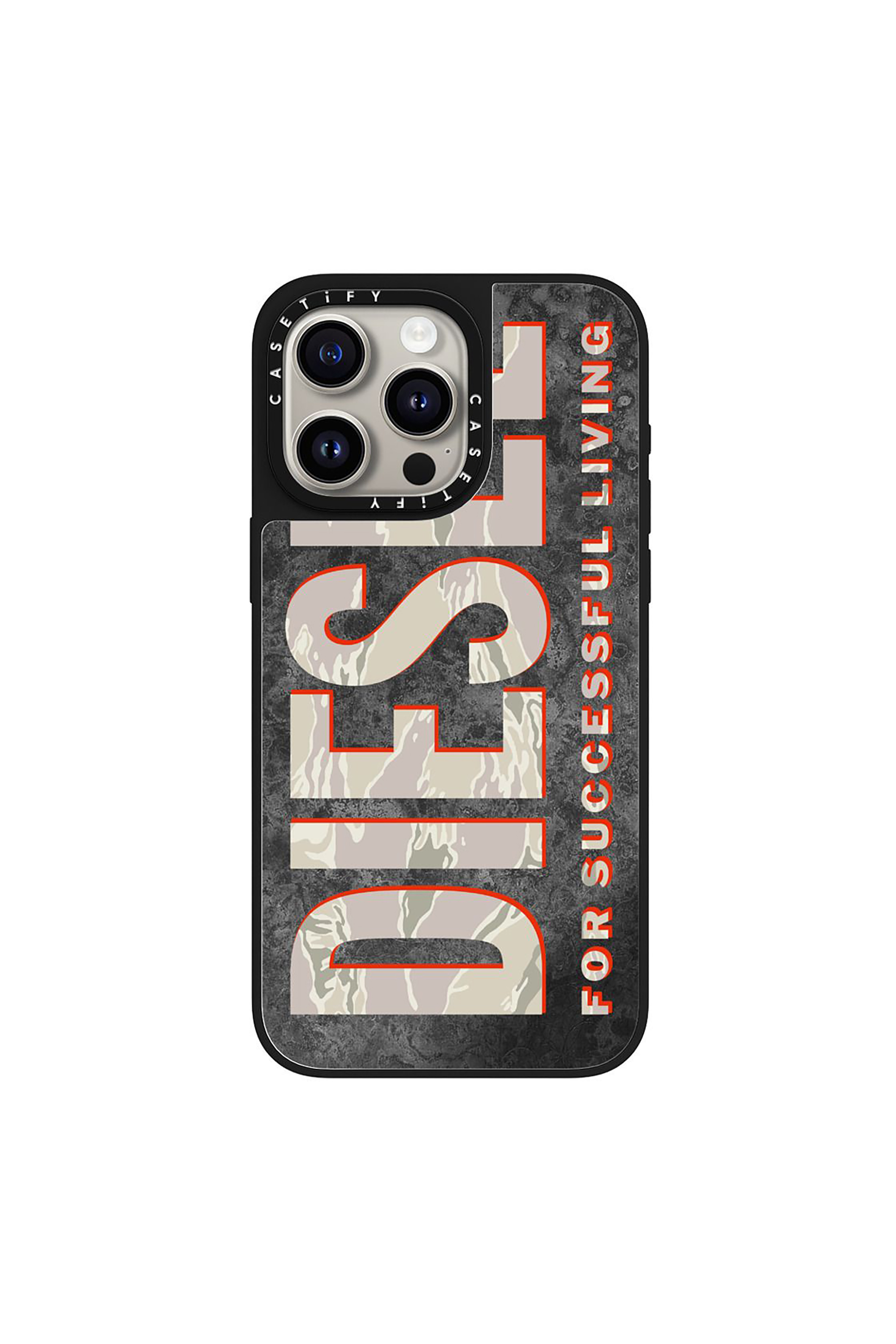 Diesel - 60329 CASETIFY MOULDED CASE, Unisex's Magsafe Camo Case iPhone 15 Pro Max in Brown/White - 1