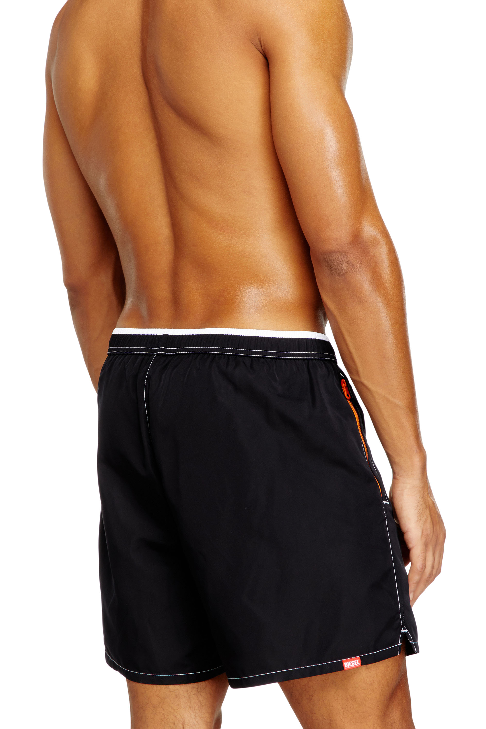 Diesel - SOCCER-41-D-POP-B, Man's Swim shorts with tonal trim and DSL patch in null - 4