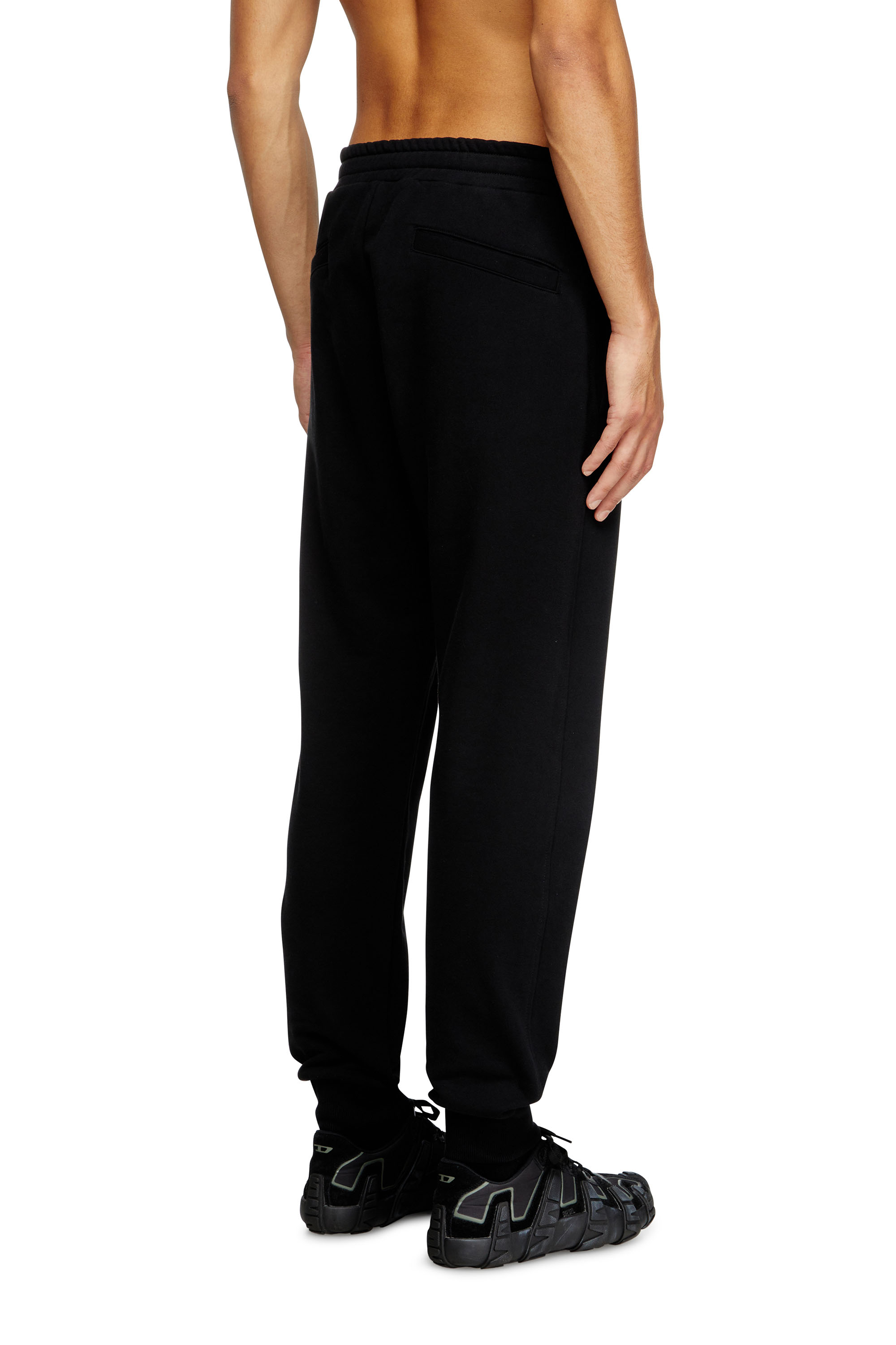 P-TARY-DIV, Black Diesel - P-TARY-DIV, Man's Track pants with embroidered logo in Black - 4