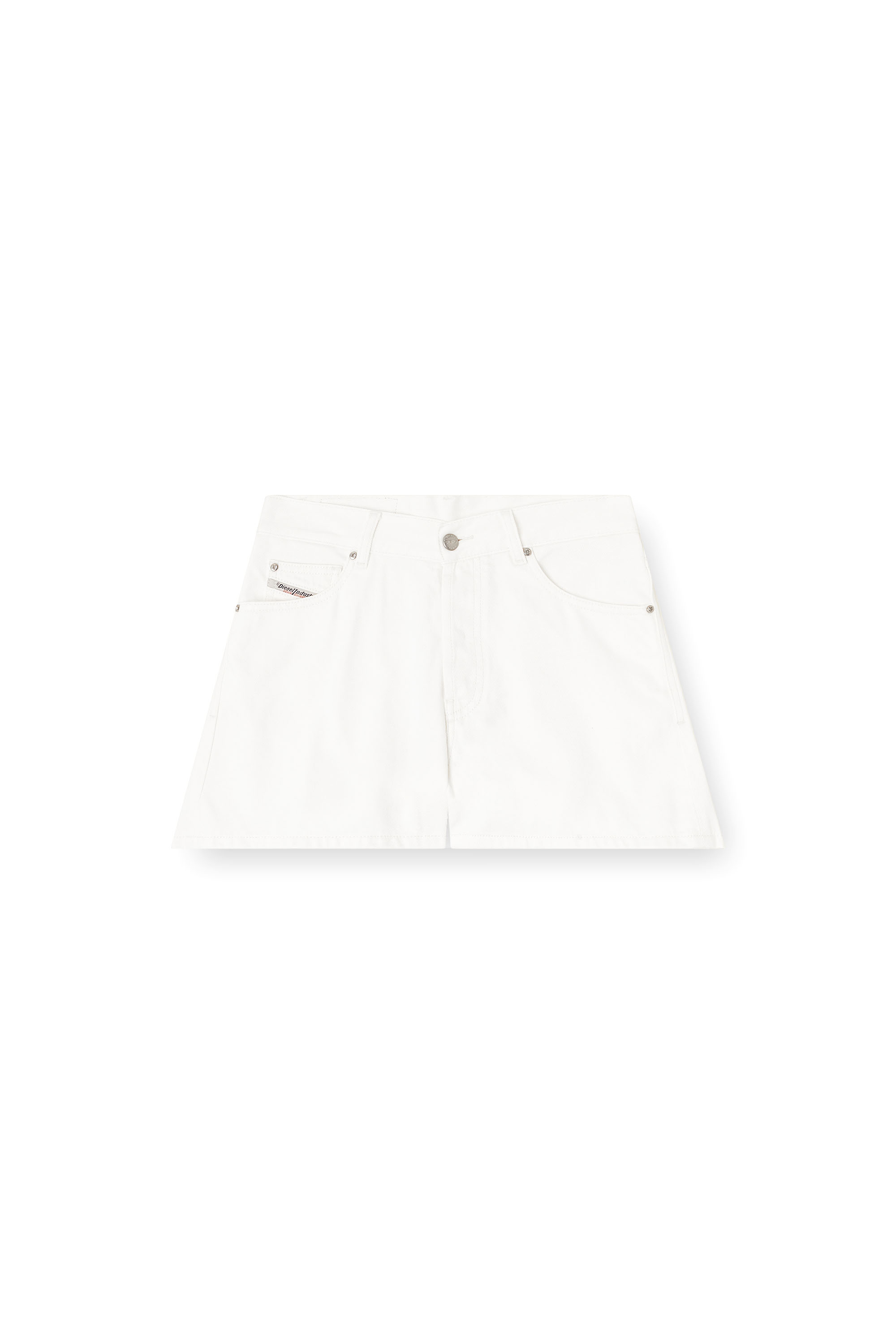 Diesel - DE-HELIOS, Woman's Shorts in clean coloured denim in White - 3
