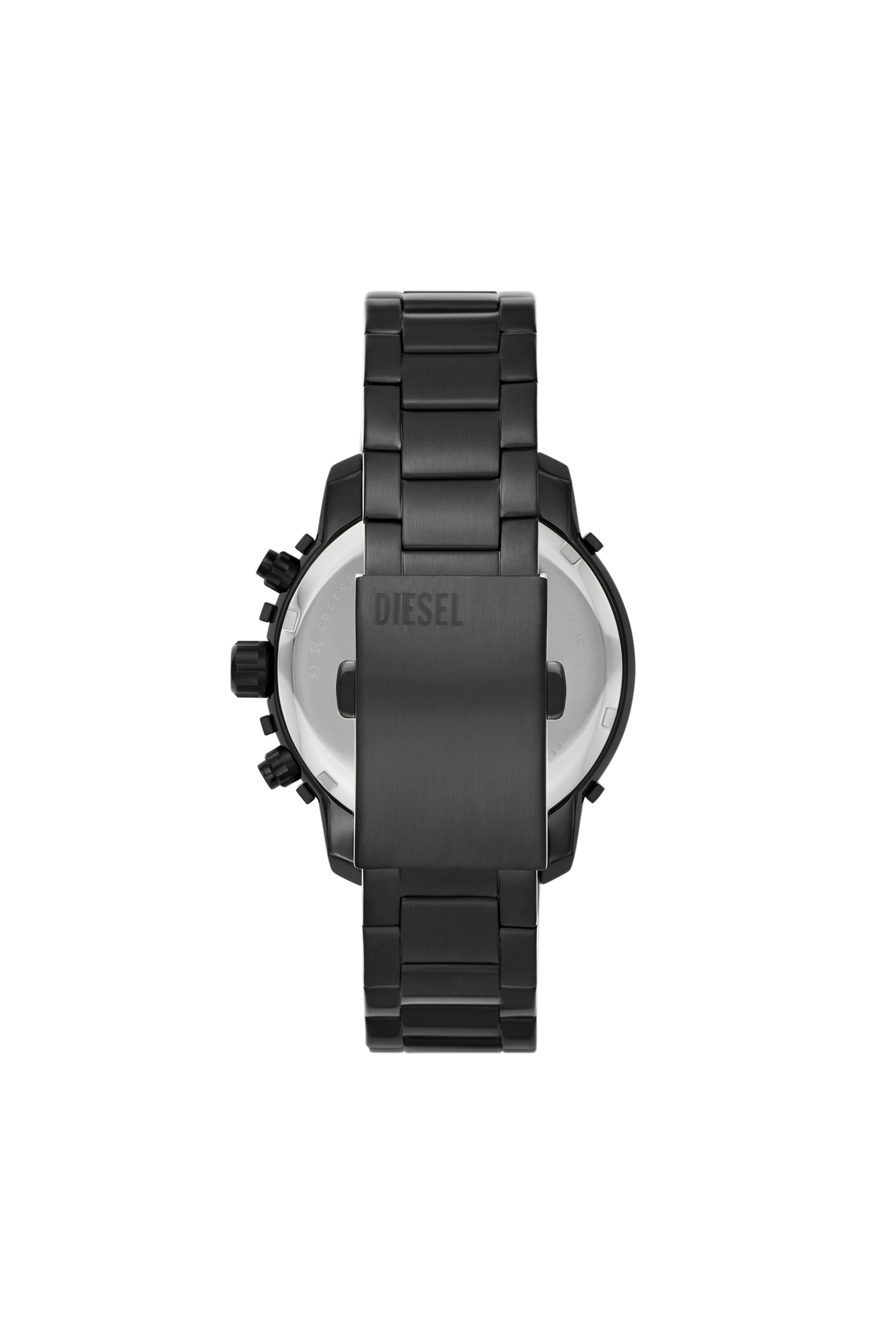 Diesel - DZ4605, Unisex's Griffed Chronograph Black-Tone Stainless Steel Watch in Black/Dark grey - 2