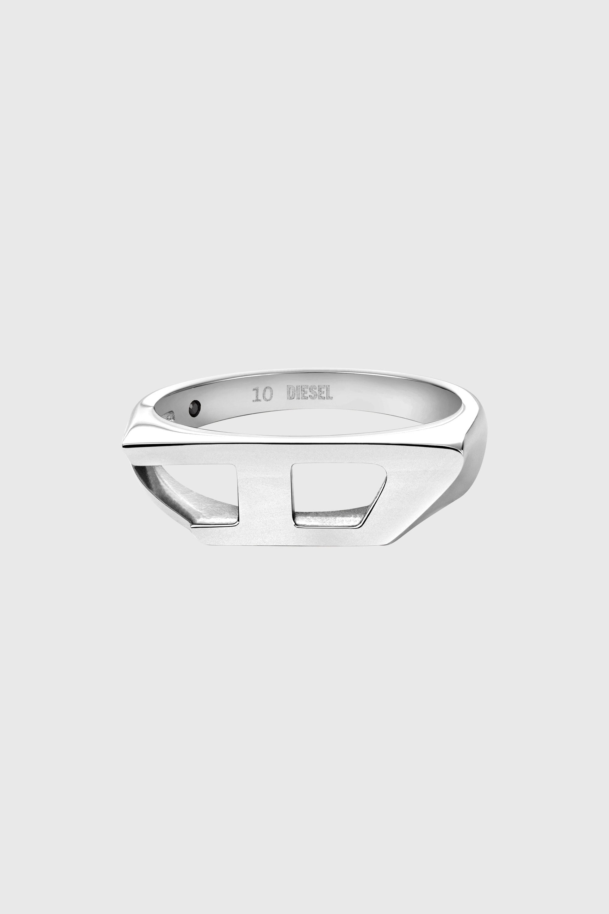 Diesel - DX1638040 JEWELLERY, Unisex's Stainless steel signet ring in Silver - 2