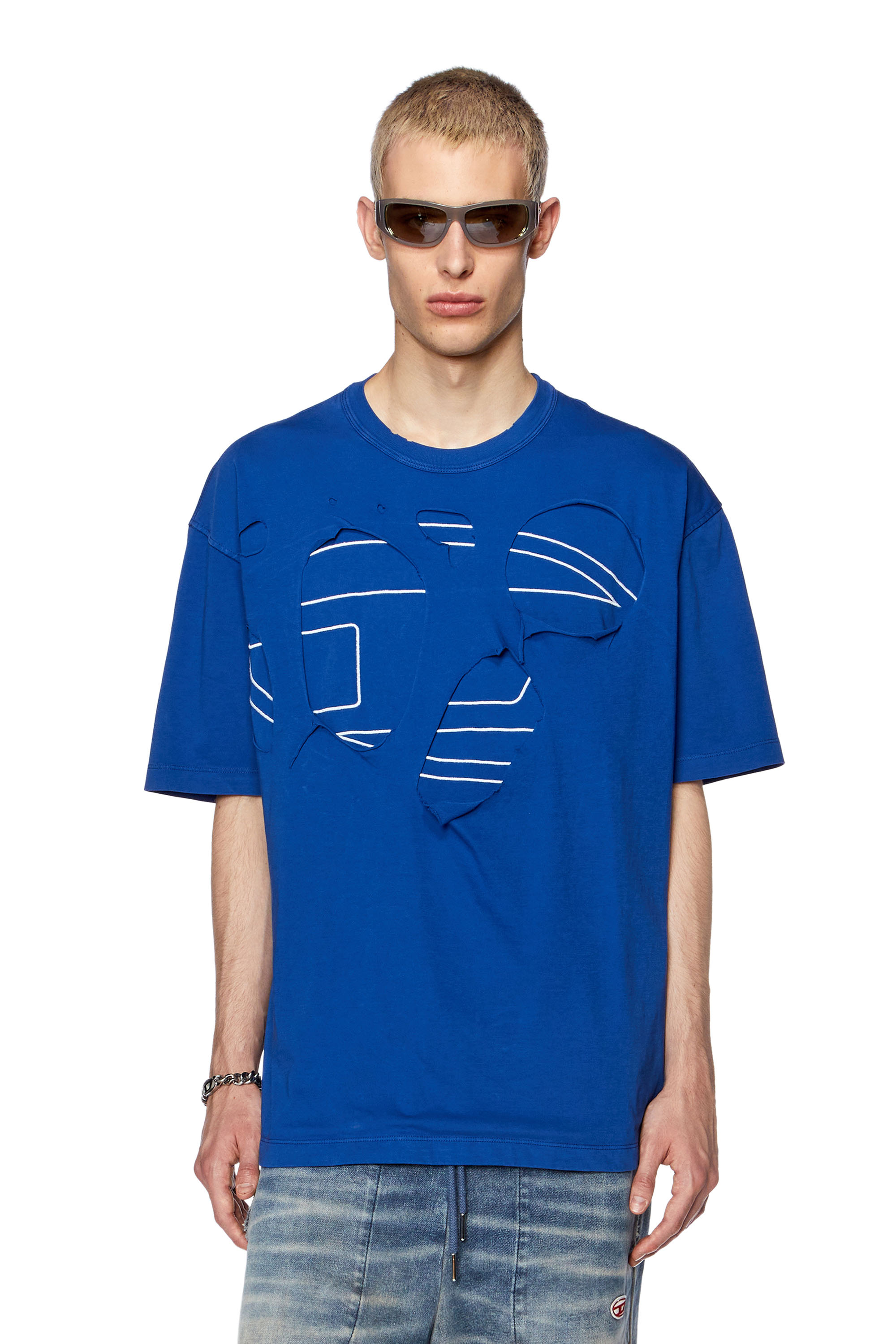 Diesel - T-STRAPOVAL, Blue - Image 1