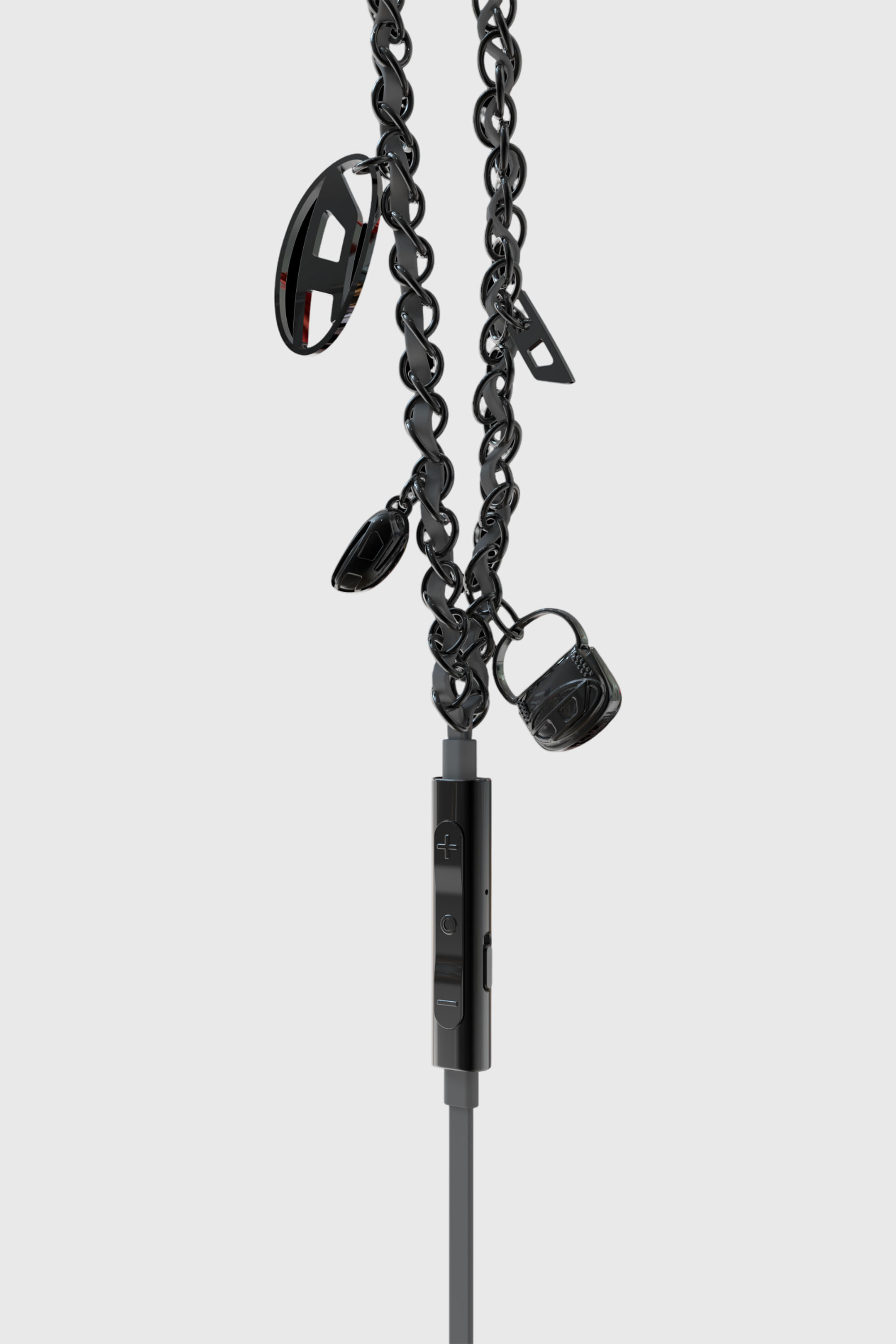 Women's Wired Earbuds and charms black | Black | Diesel {{Country}}