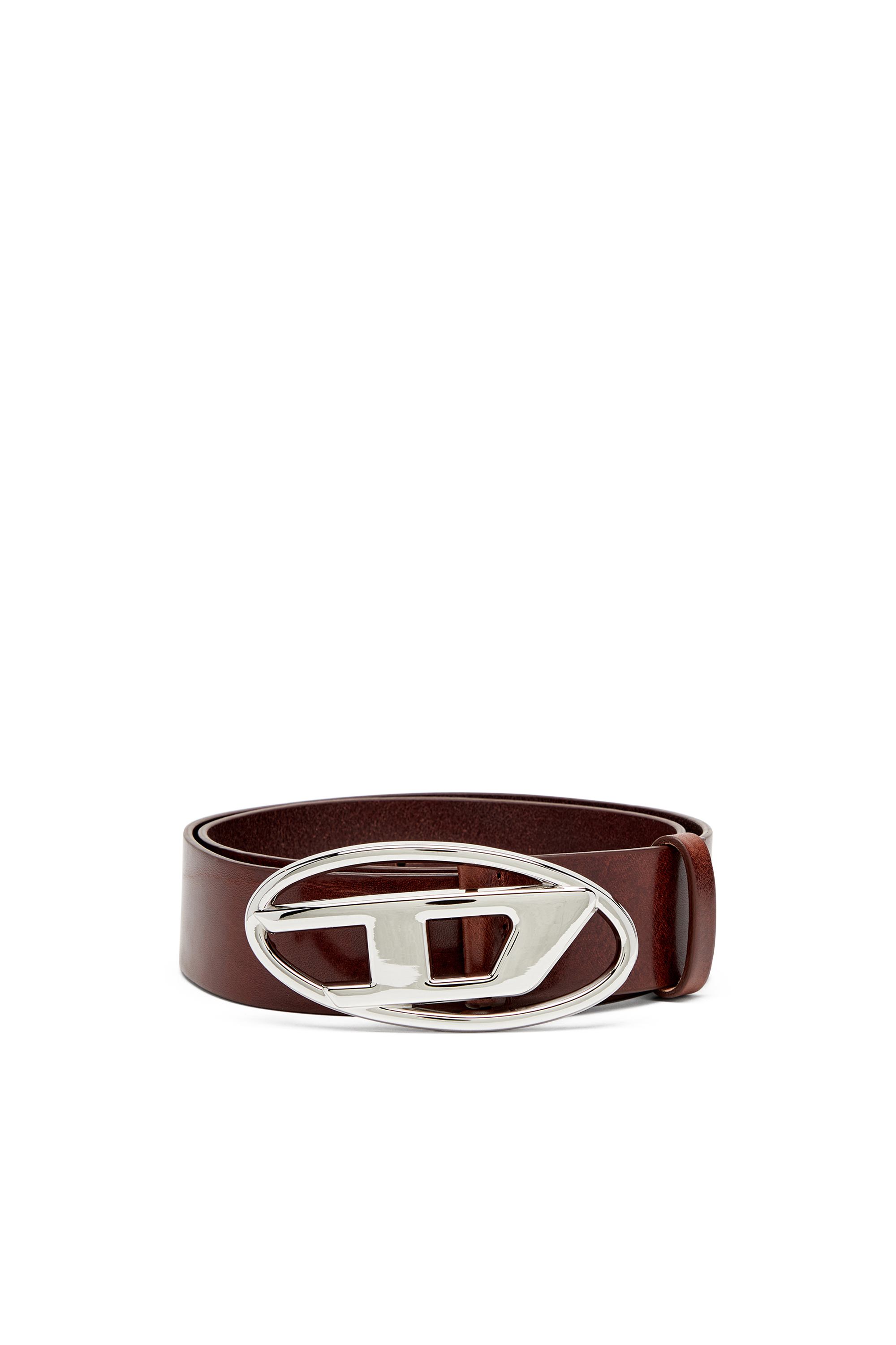 Diesel - B-1DR W, Woman's Belt with D logo buckle in Dark Brown - 1