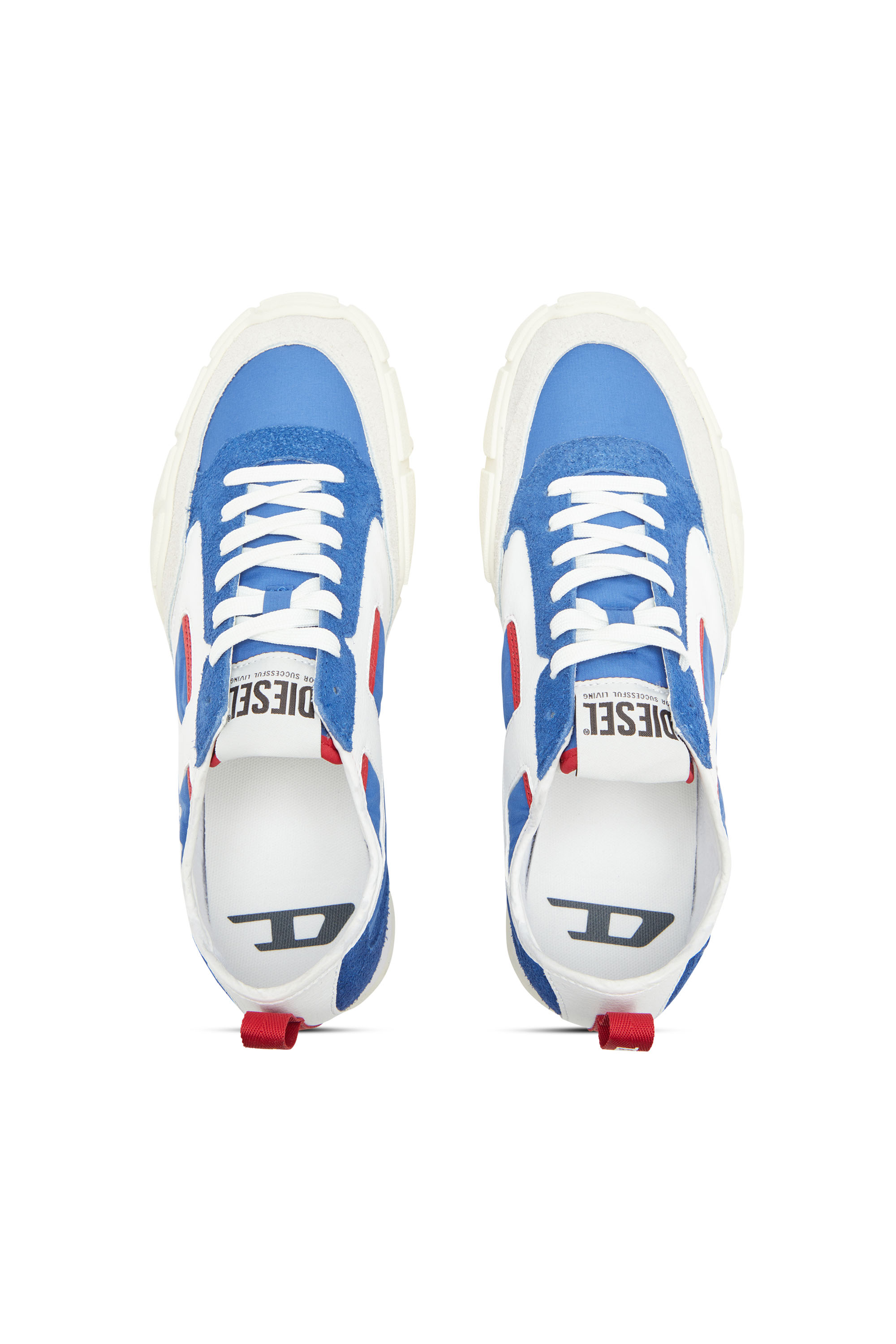 S-PAGODHA LOW, Blue Diesel - S-PAGODHA LOW, Man's S-Pagodha-Sneakers in leather, suede and ripstop in Blue - 4