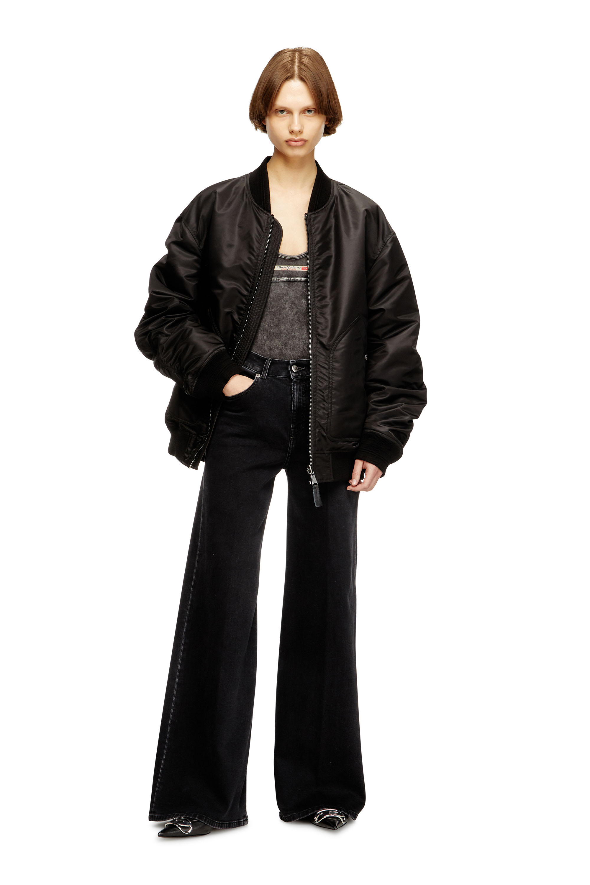 Flare Jeans 1978 D-Akemi 09M69, Black/Dark grey Diesel - Woman's Flare Jeans 1978 D-Akemi 09M69, Black/Dark grey - 1