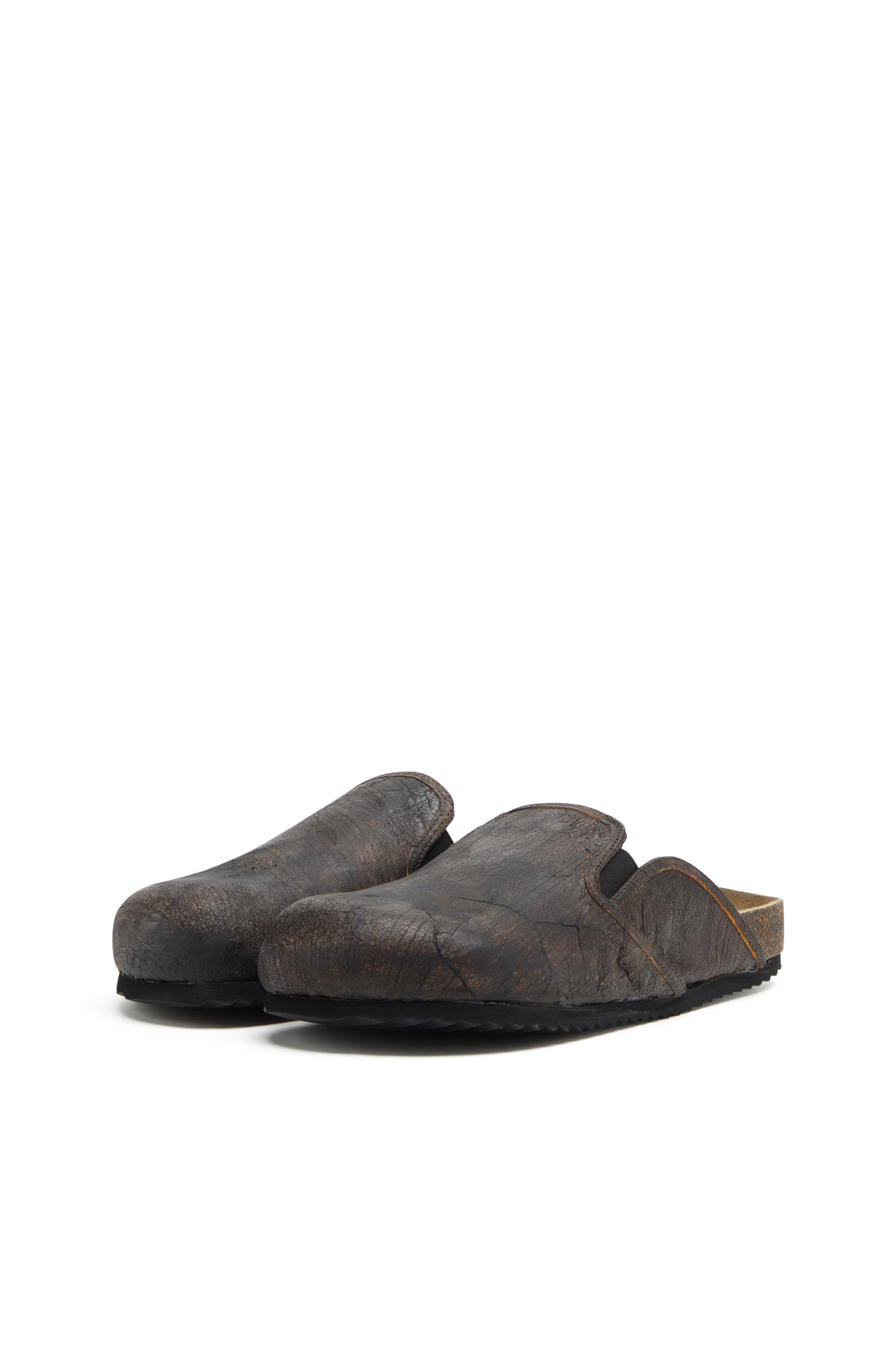 D-WOODSTOCK SLIP-ON, Brown Diesel - D-WOODSTOCK SLIP-ON, Man's D-Woodstock-Clogs in crackle-effect suede in Brown - 8