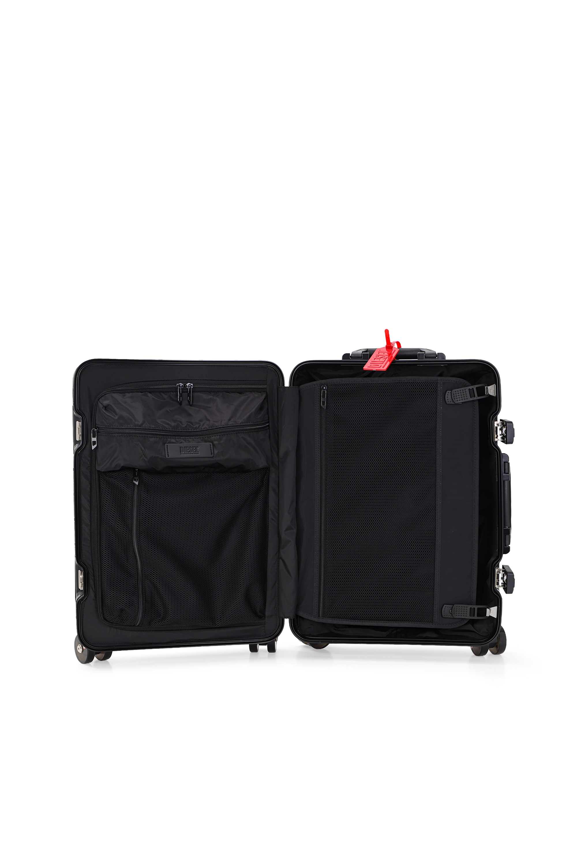 Diesel - DIESEL ALUMINUM TROLLEY- DSL002, Unisex's Aluminum suitcase size S in Black - 4
