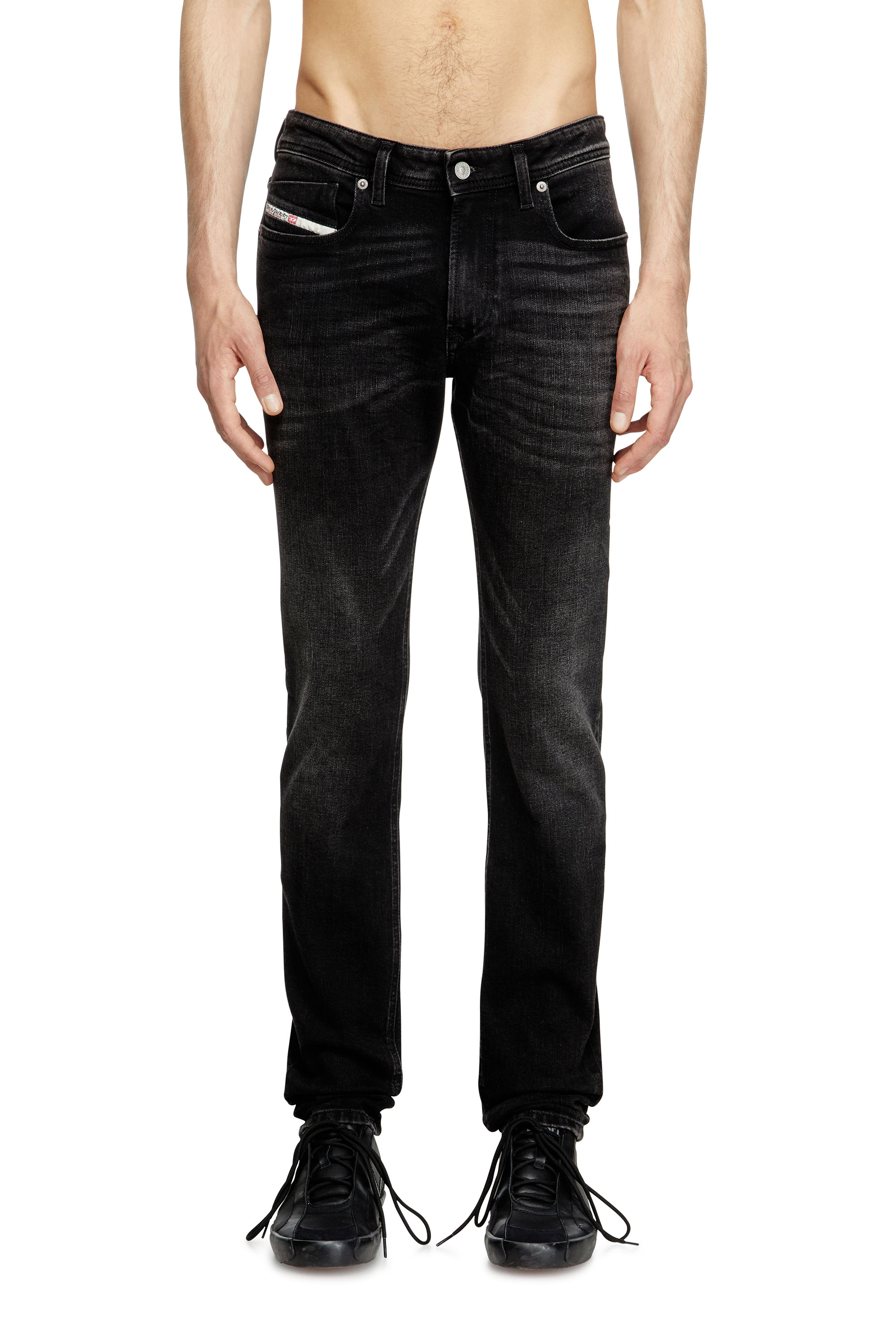 Diesel - Man's Skinny Jeans 1979 Sleenker 0GRDA, Black/Dark grey - 3