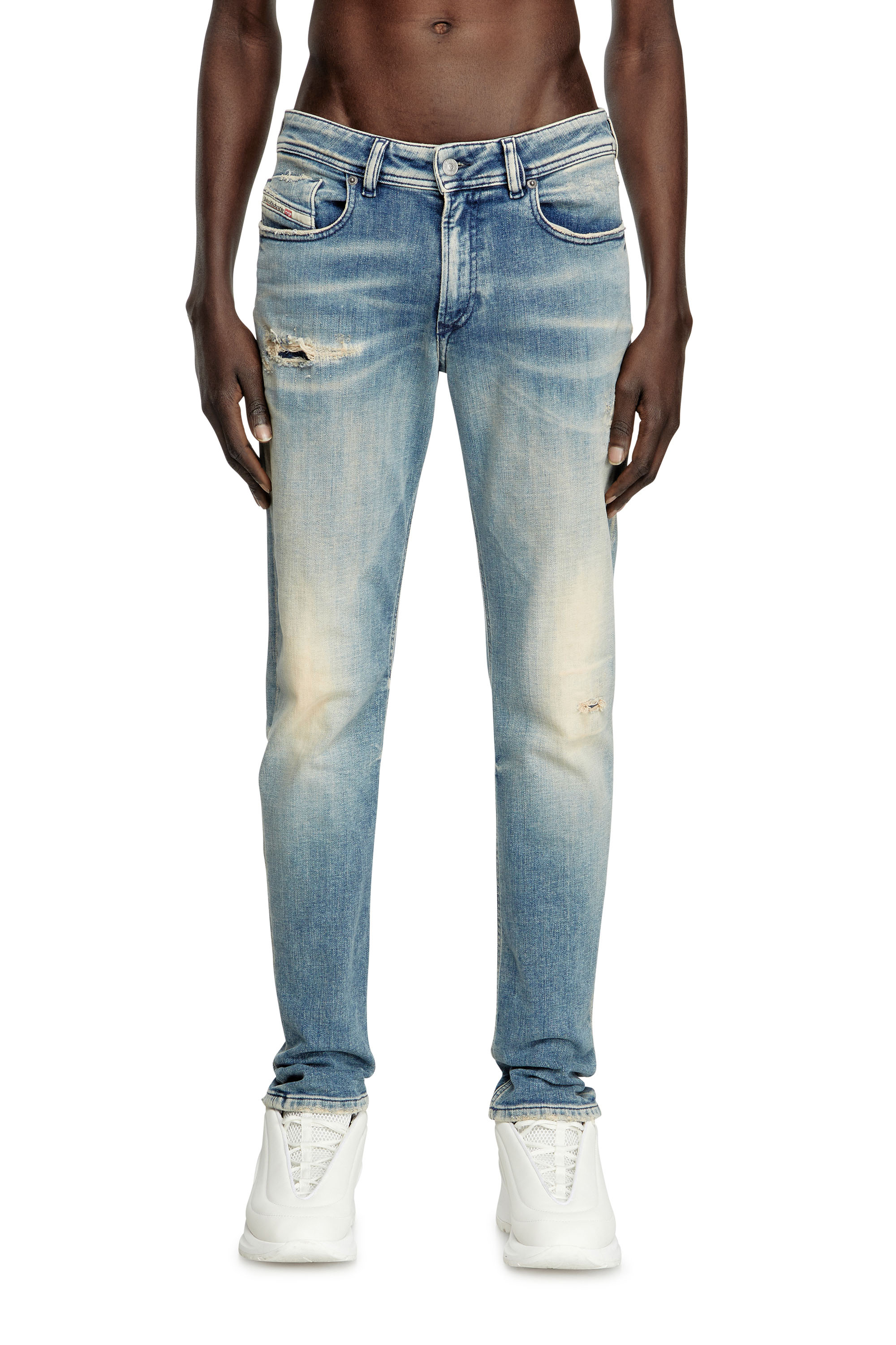 Diesel - Man's Skinny Jeans 1979 Sleenker 09K58, Light Blue - 2