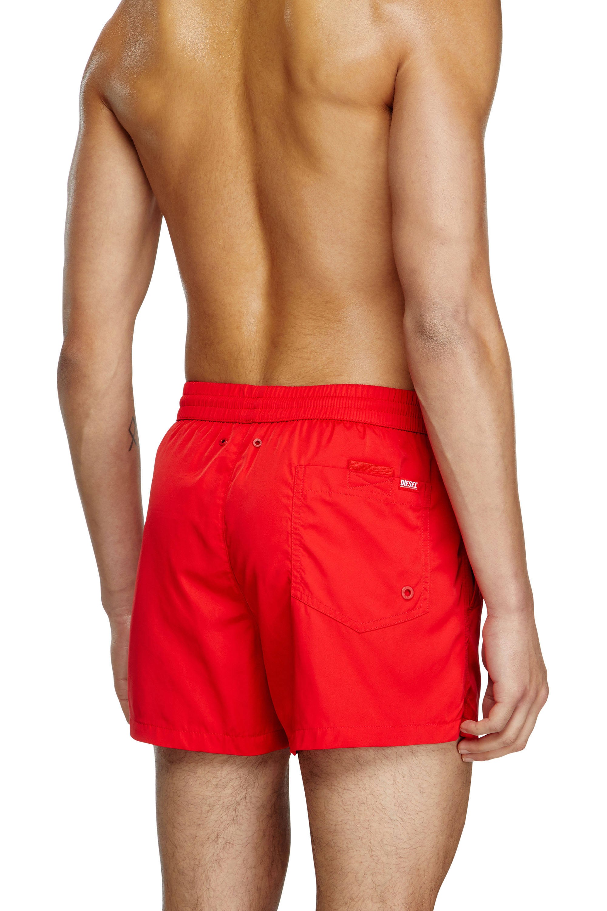 Diesel - MARIO-34-D-CORE, Man's Swim shorts with logo print in Red/White - 3