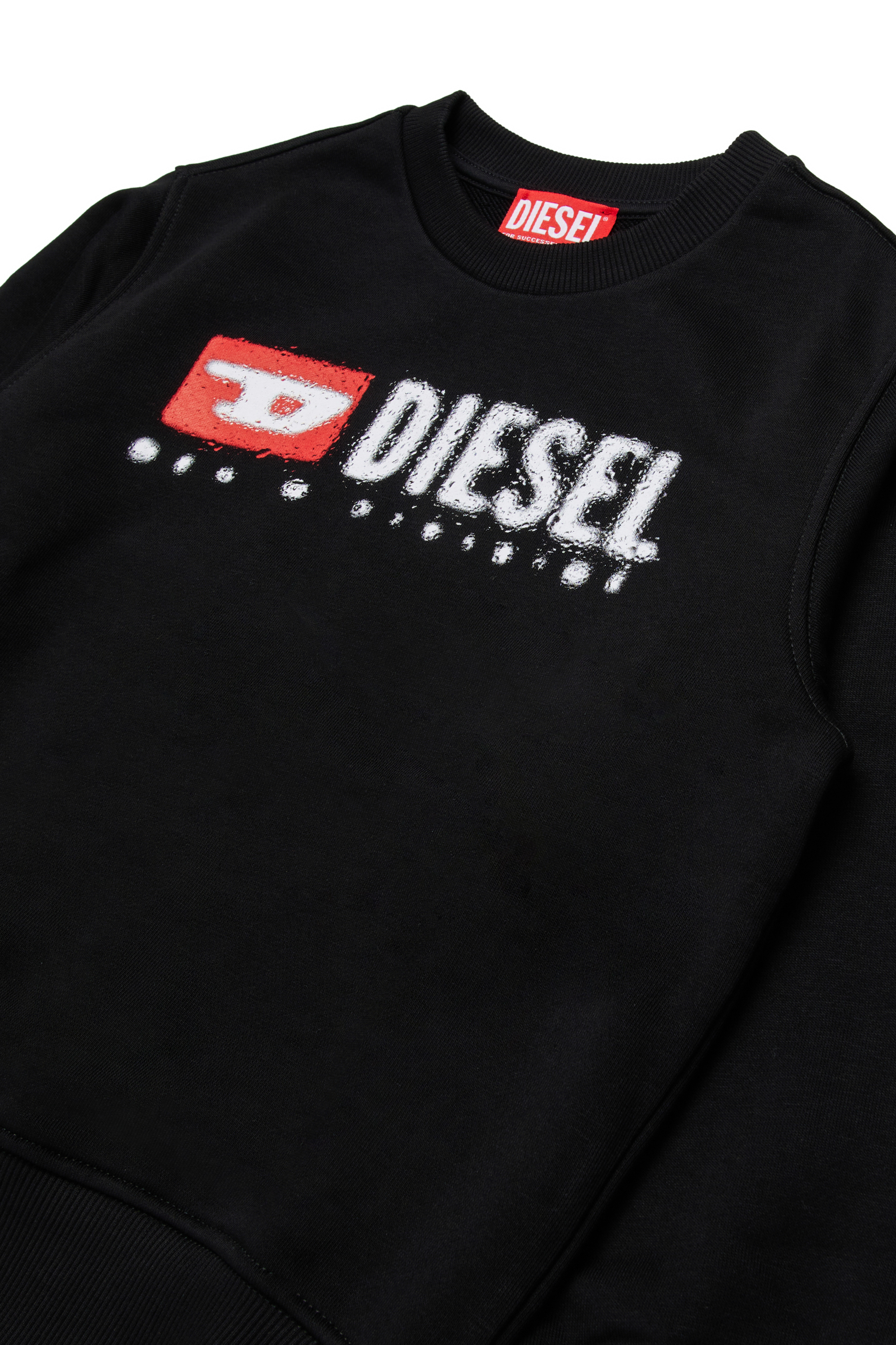 Diesel - SDROPS OVER, Man's Cotton sweatshirt with logo in Black - 3