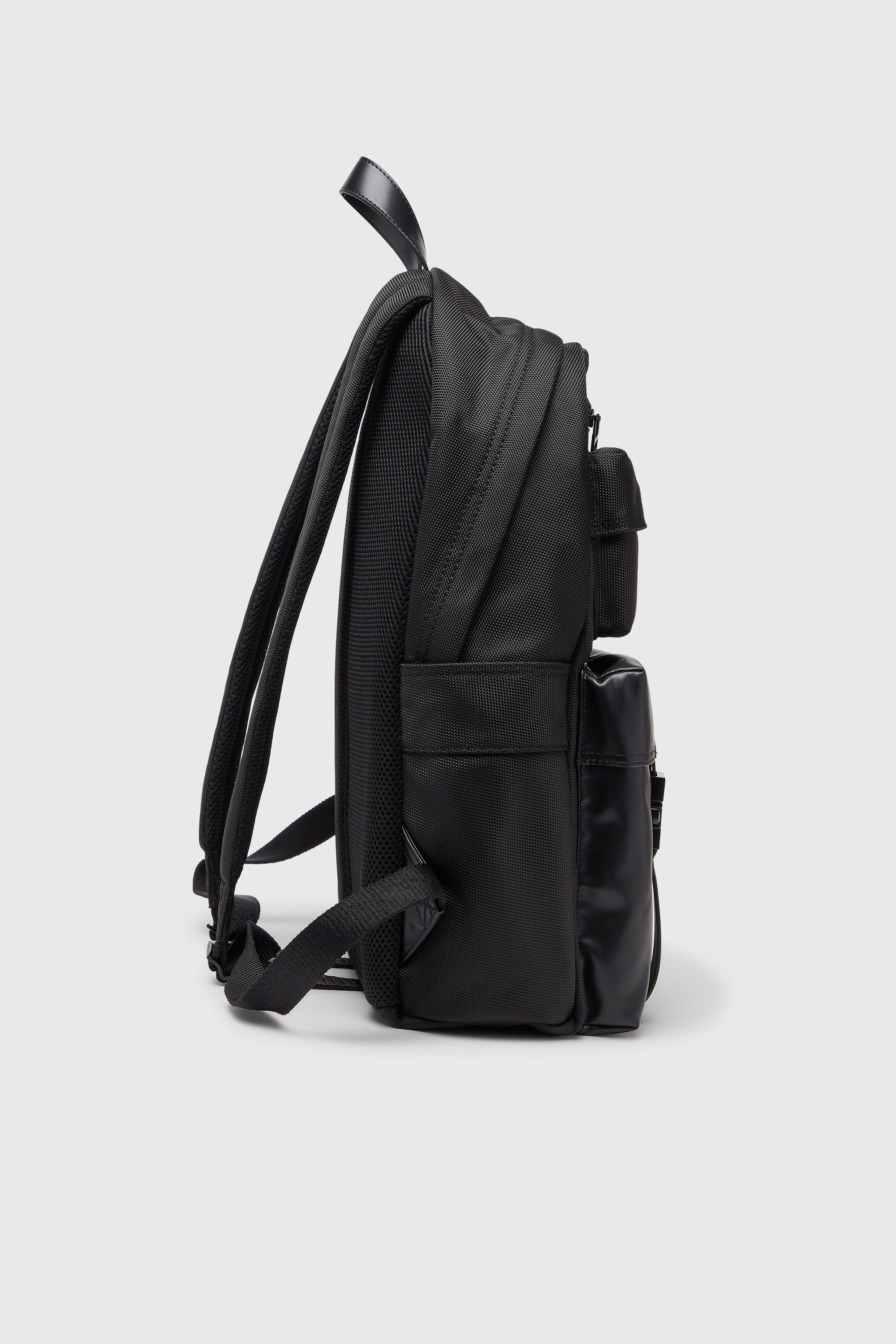 Diesel - MULTI-PKTS BACKPACK X, Unisex's Multi-Pkts - Backpack in nylon with front pockets in Black - 4