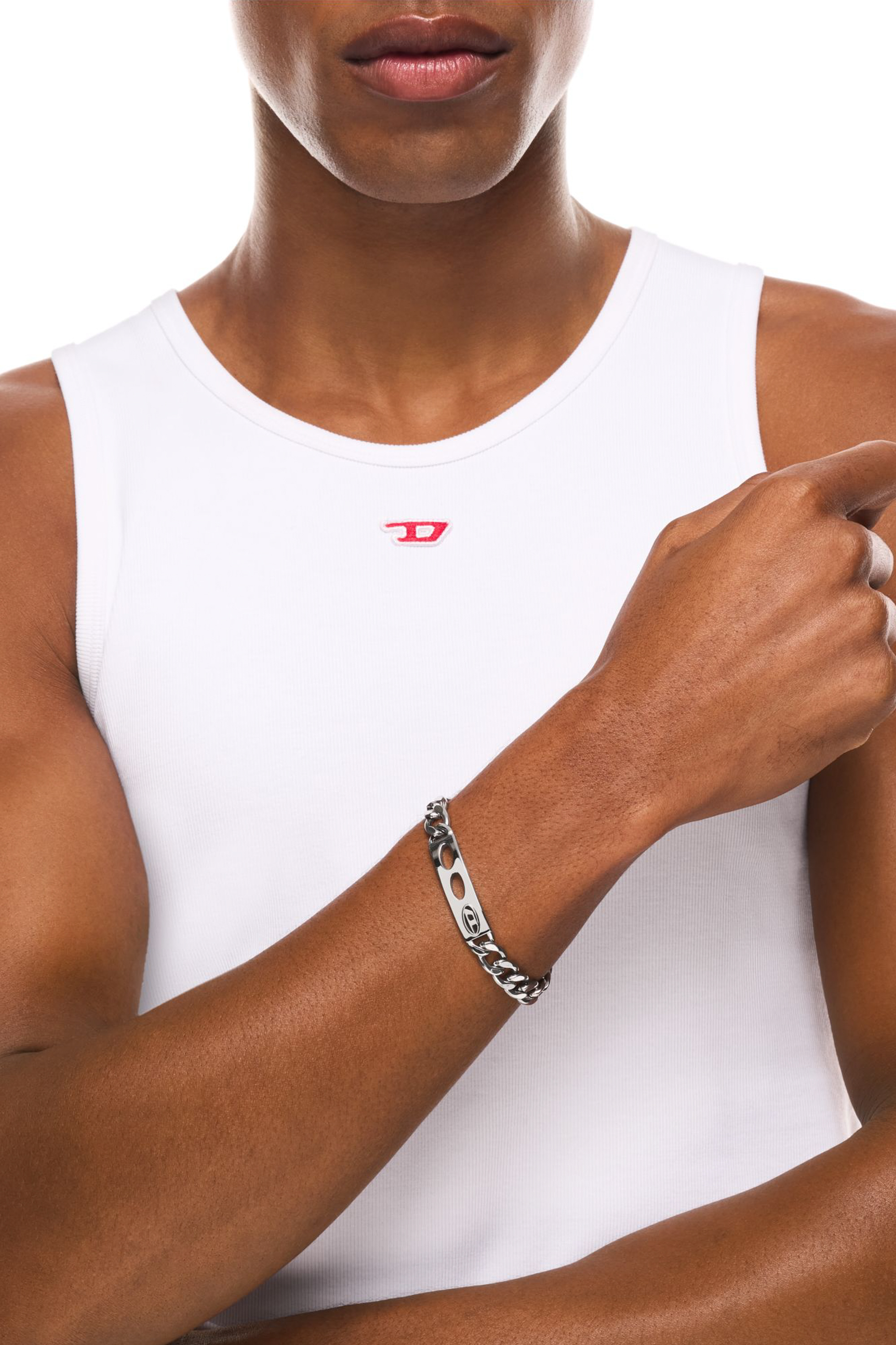 Diesel - DX166340 JEWELLERY, Unisex's Stainless Steel ID Bracelet in Silver - 4