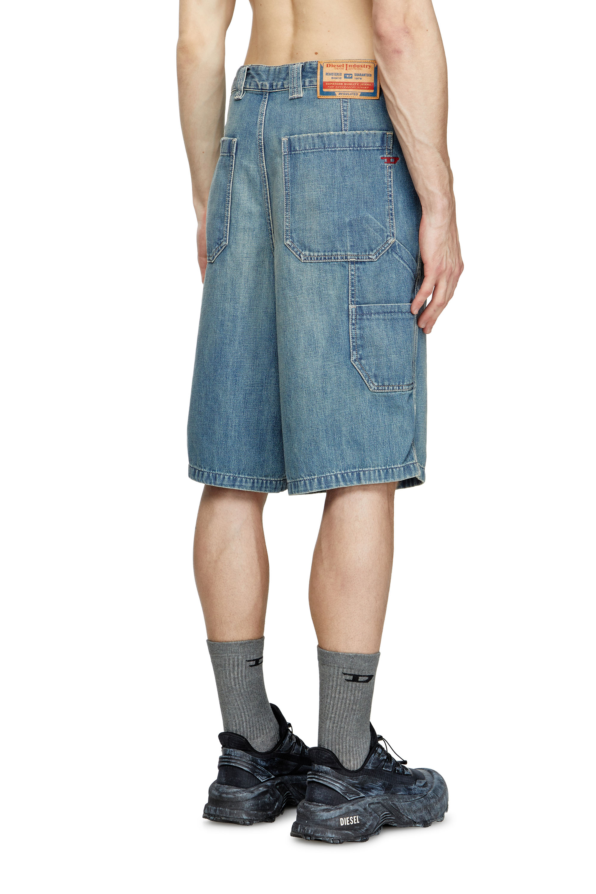 D-LIVERY-W-SHORT, Light Blue Diesel - D-LIVERY-W-SHORT, Man's Utility-style denim shorts in Light Blue - 4