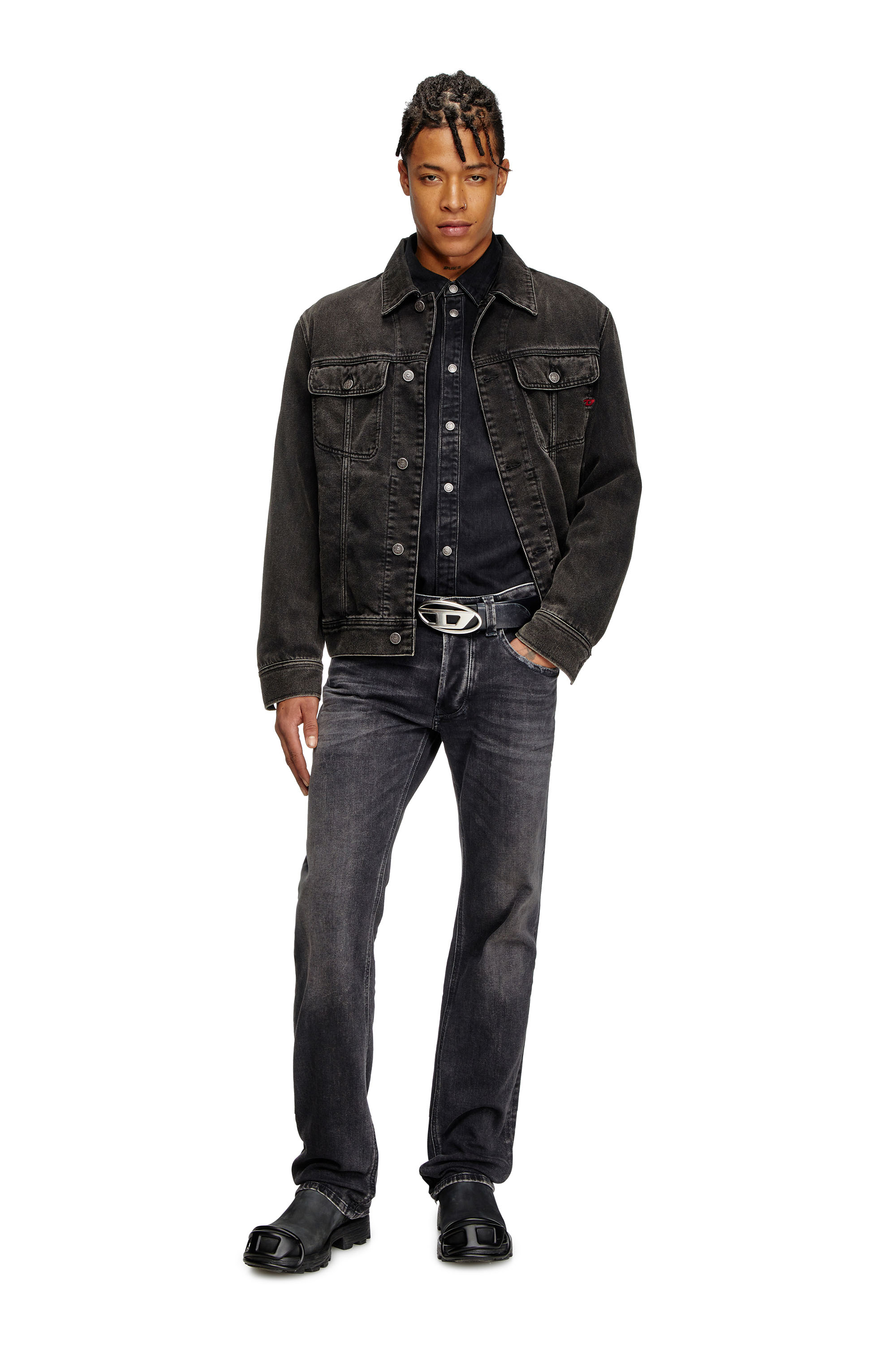 Diesel - Man's Regular Jeans 1985 Larkee 09K51, Black/Dark grey - 1