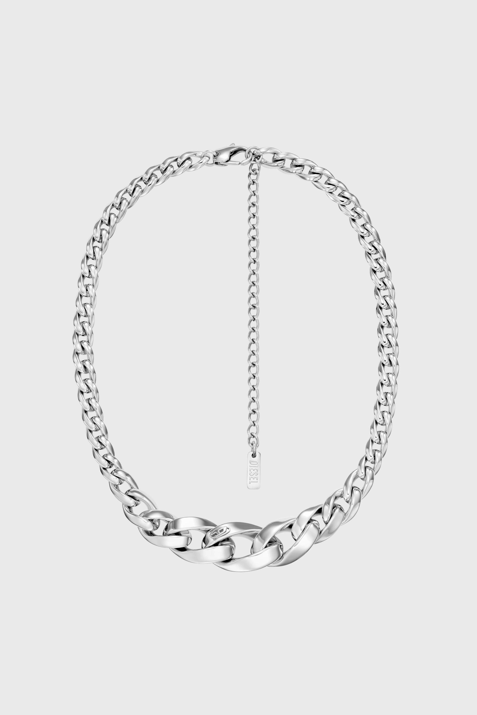 Diesel - DX1720040, Unisex's Stainless Steel Chain Necklace in Silver - 1