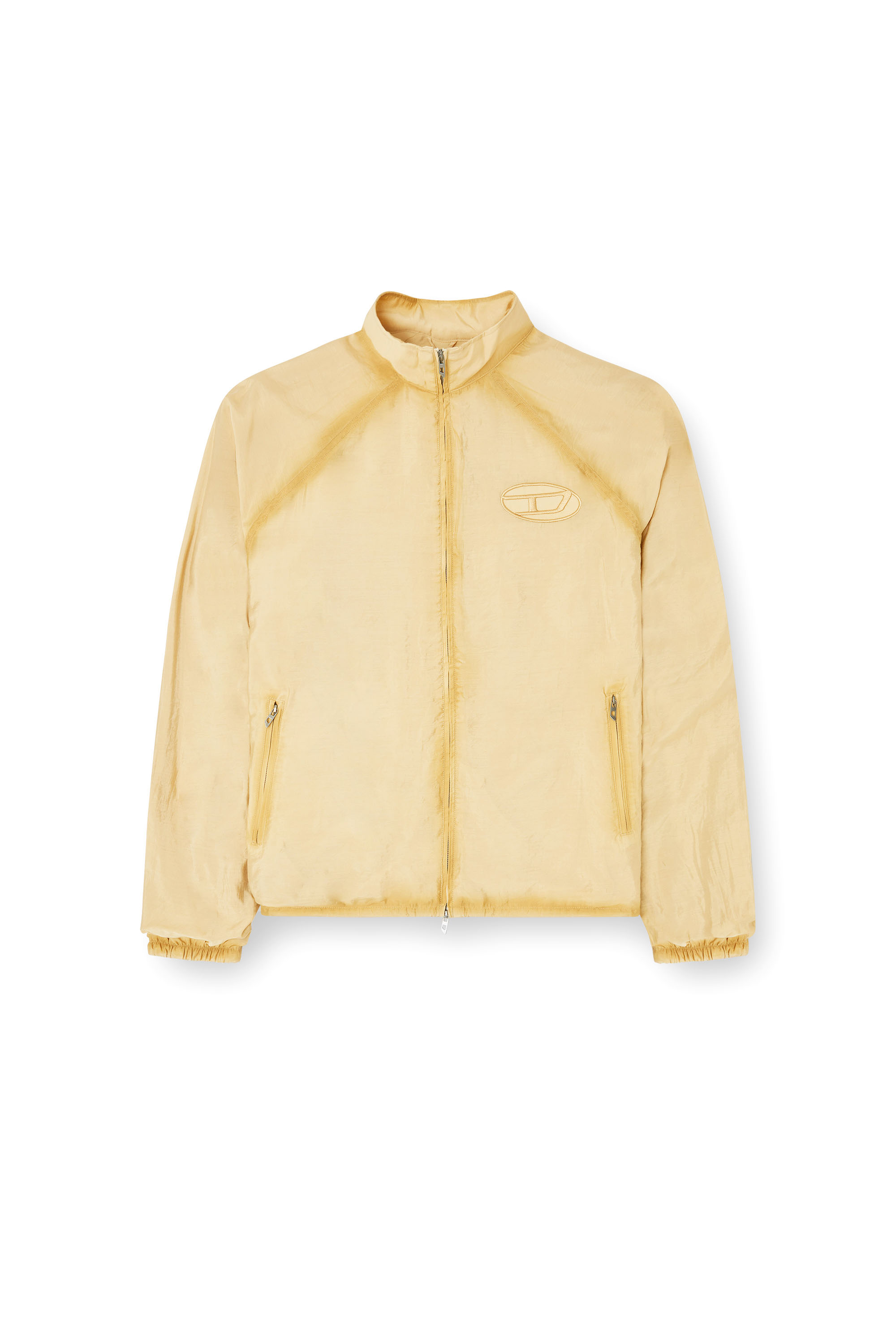 Diesel - J-HENRI-SOUVENIR, Man's Souvenir-style embroidered track jacket in Beige - 2