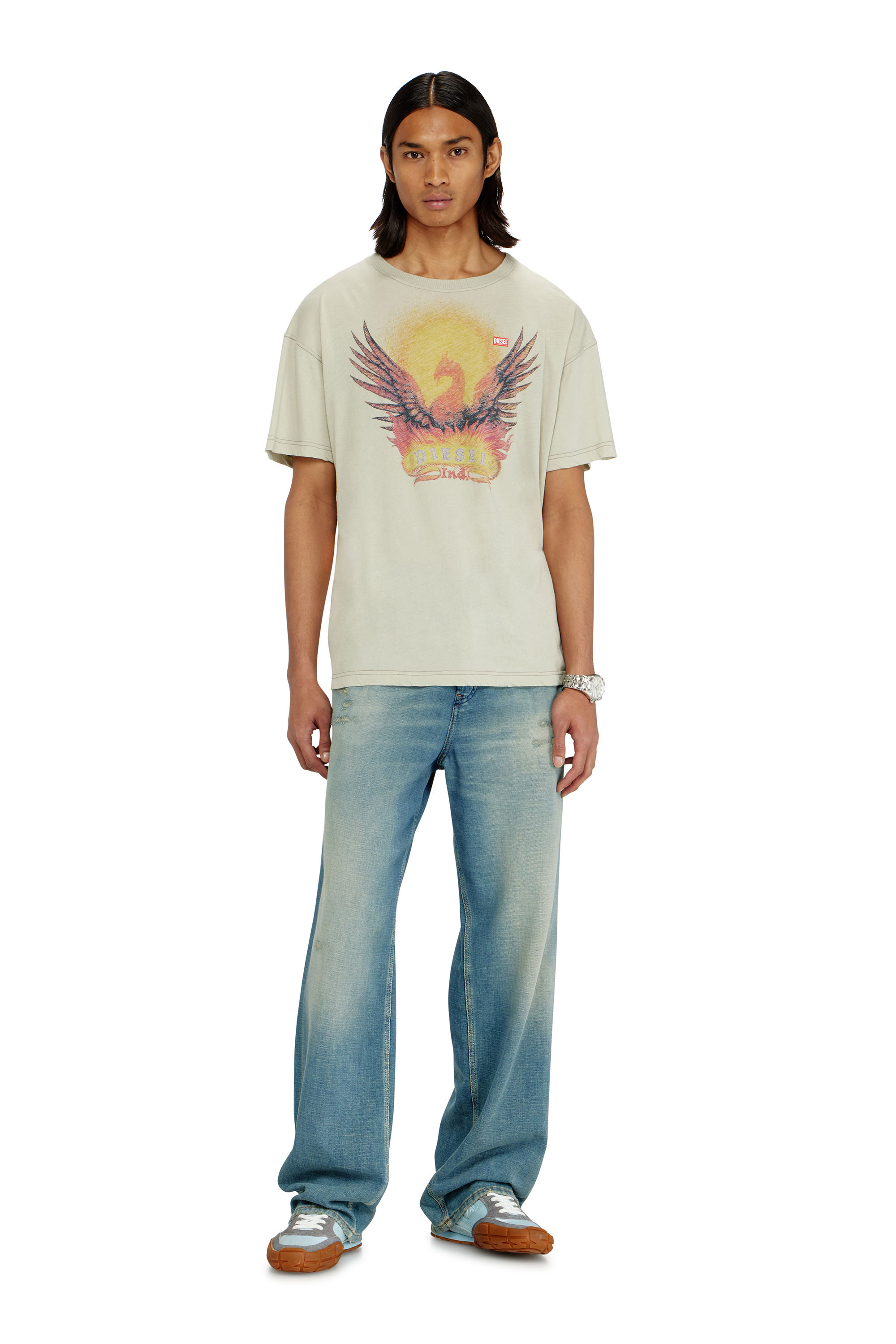Diesel - T-NORM-AA1, Man's Regular T-shirt with Phoenix print in null - 1